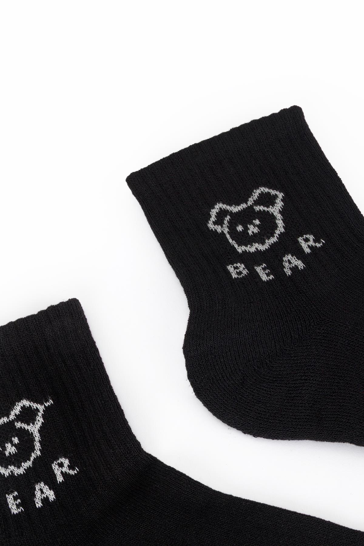 Desenli Uzun Penye Spor Çorap