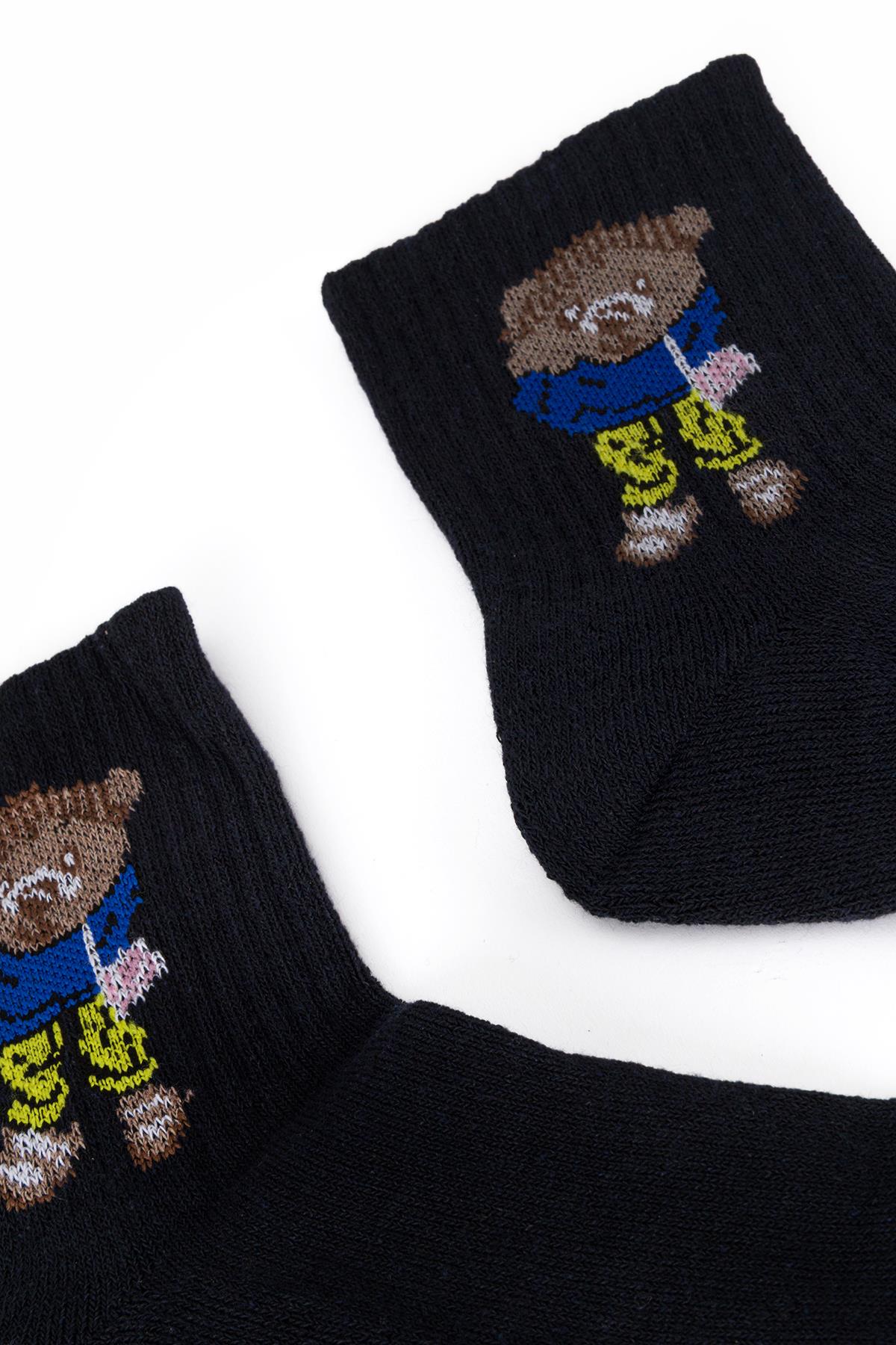 Desenli Uzun Penye Spor Çorap