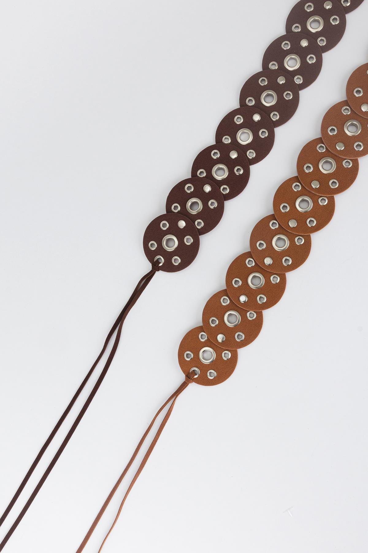 İpli Shakira Model Süet Kemer Taba