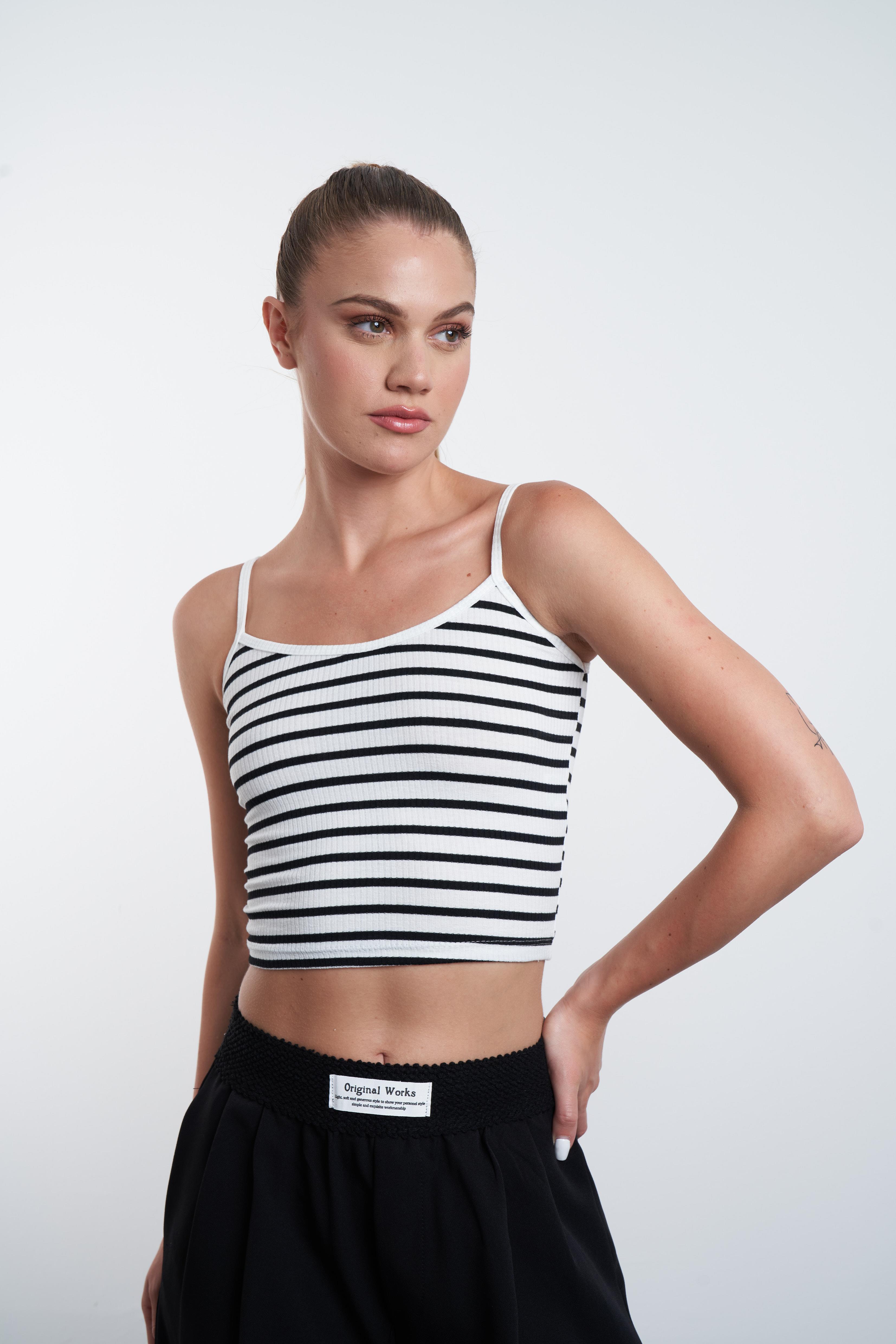 Kaskorse Crop Ekru-Siyah