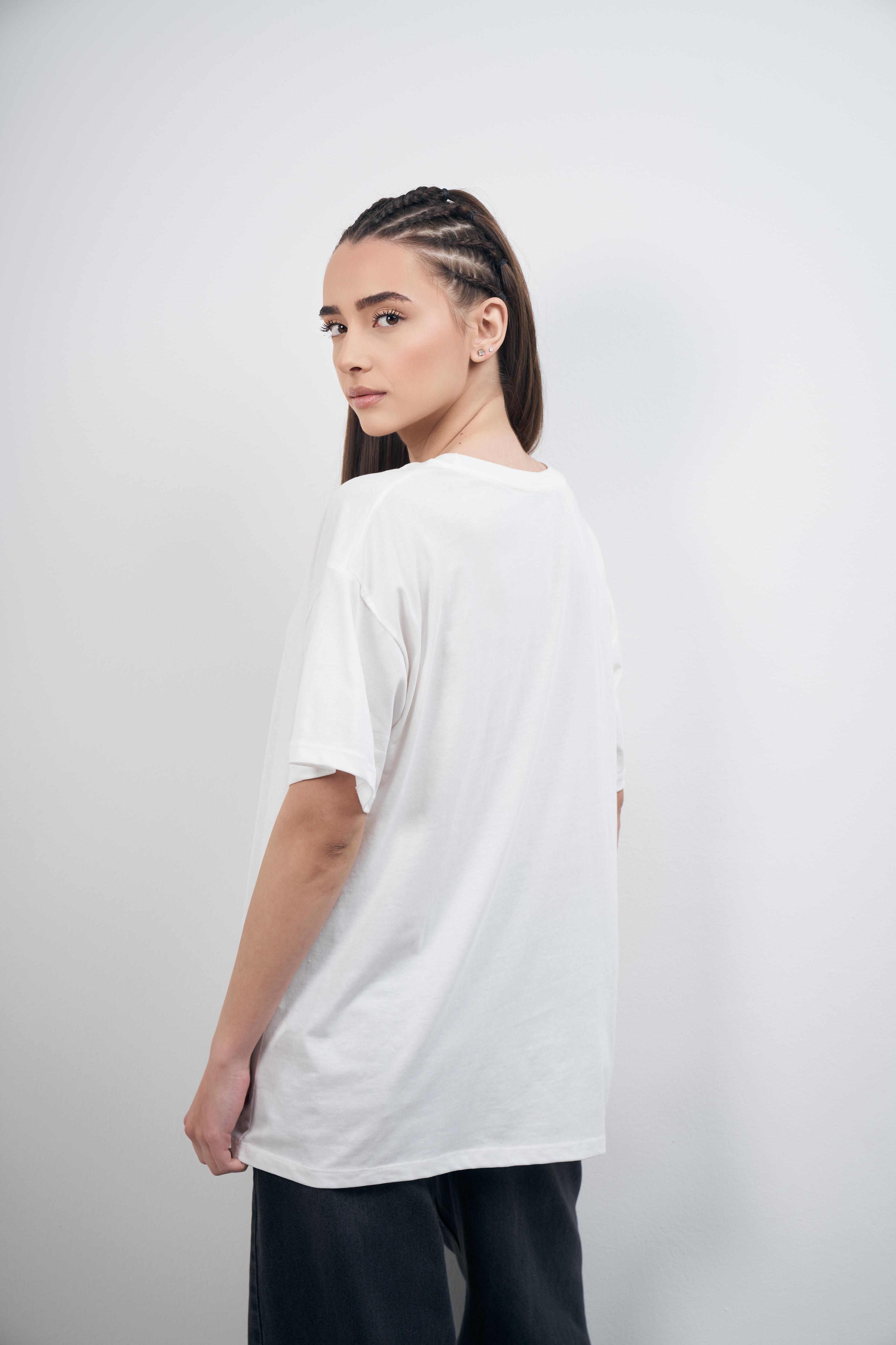 Life Is Good Baskılı Kısa Kol T-shirt Ekru