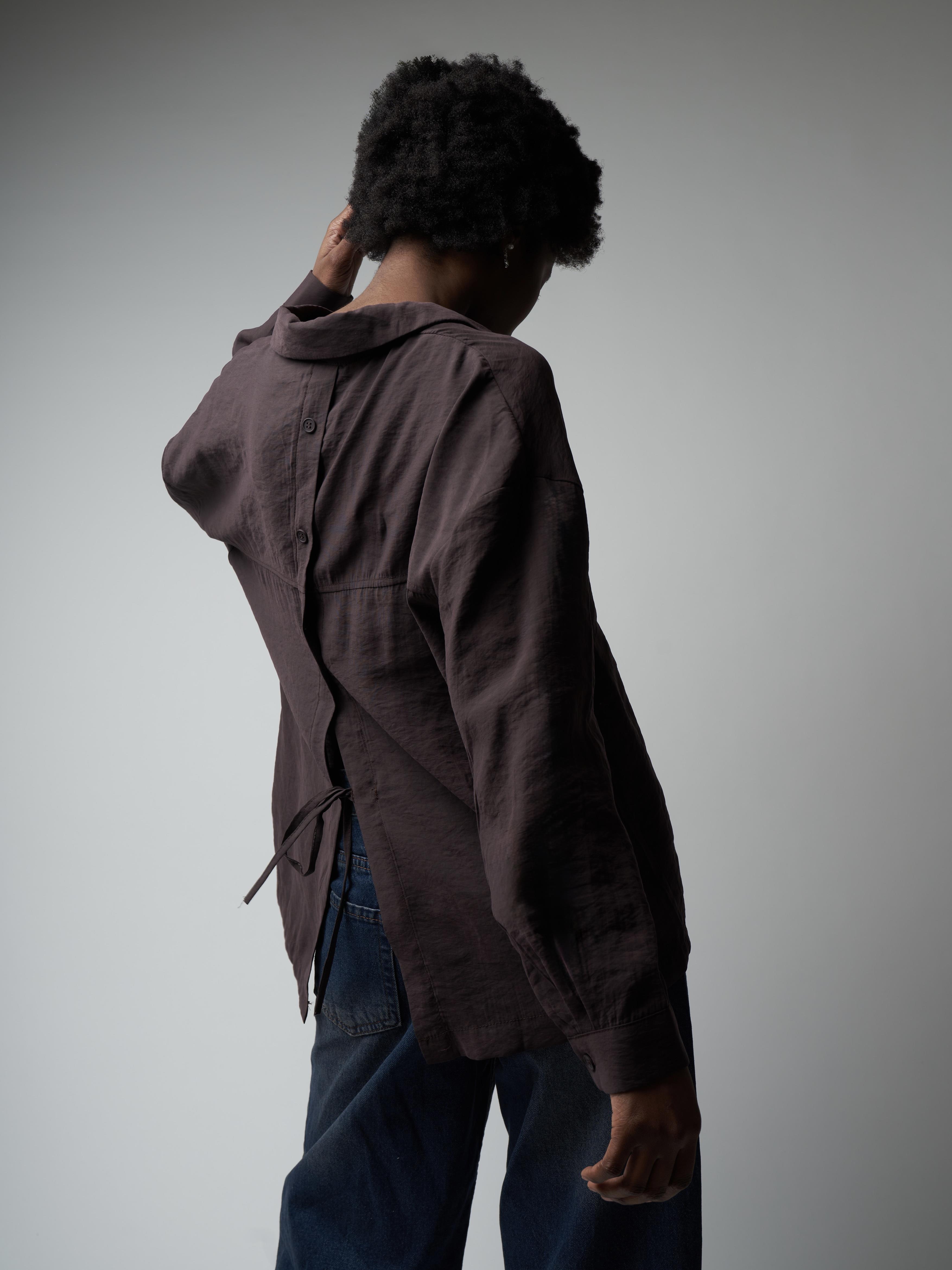 Modal Uzun Kol Gömlek Kahve