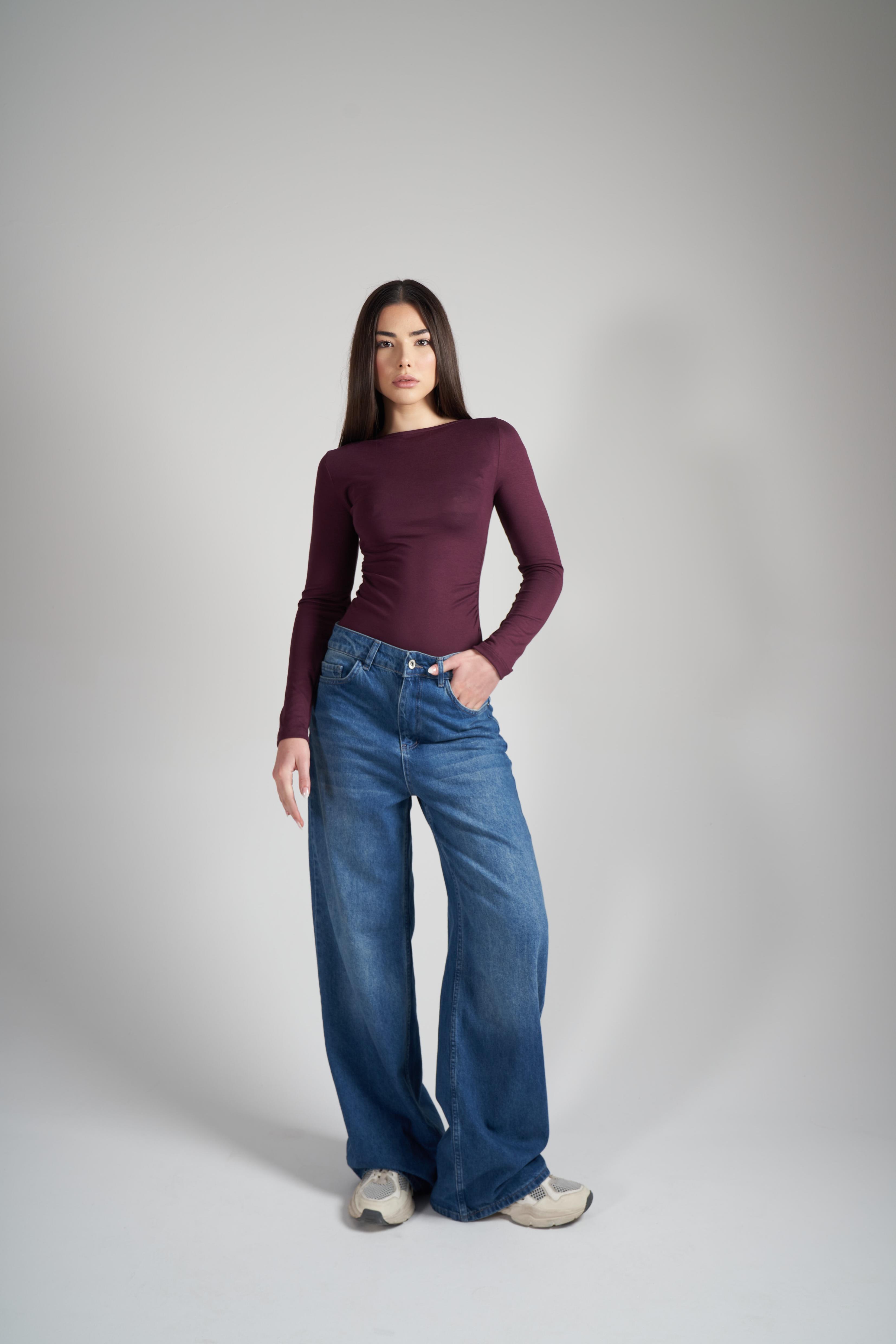 Palazzo Jean Pantolon Mavi