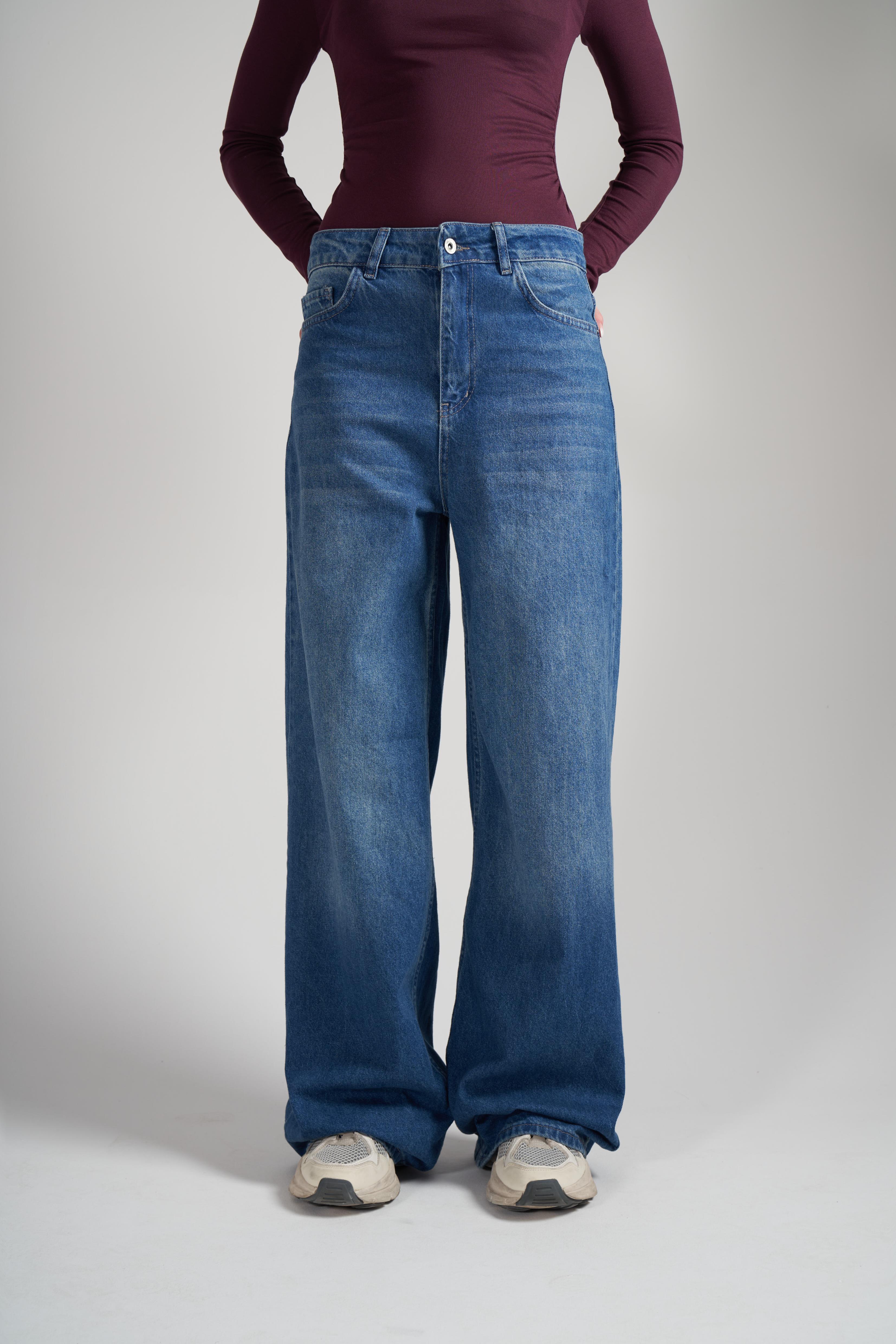 Palazzo Jean Pantolon Mavi