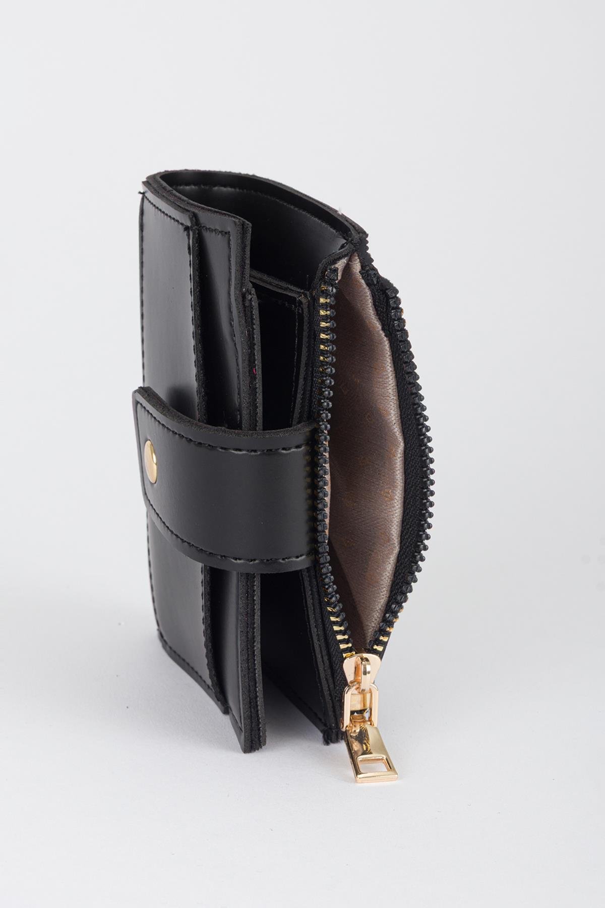 Patlı Kante Cüzdan Siyah