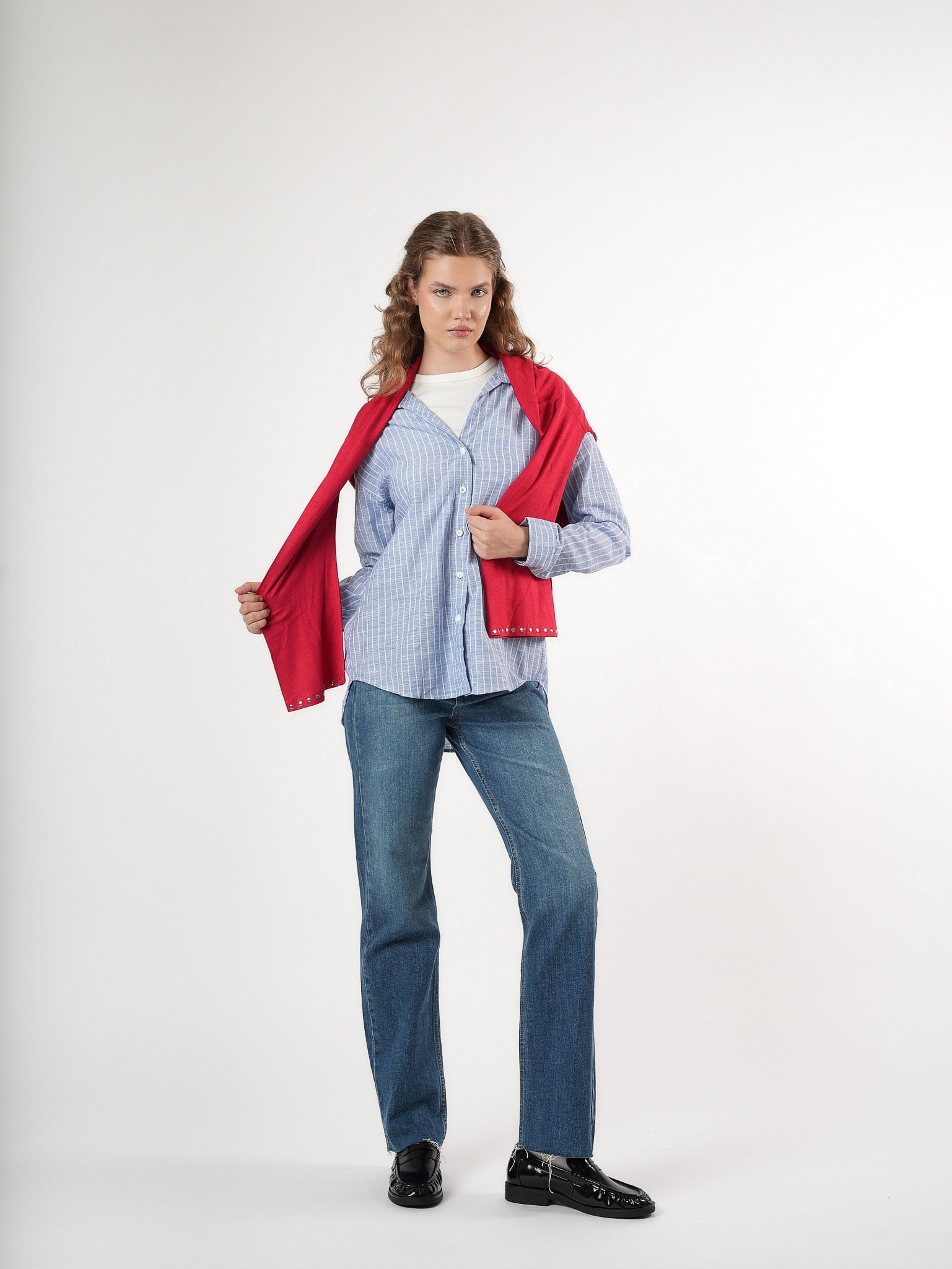 Straight Fit Jean Pantolon Koyu Mavi