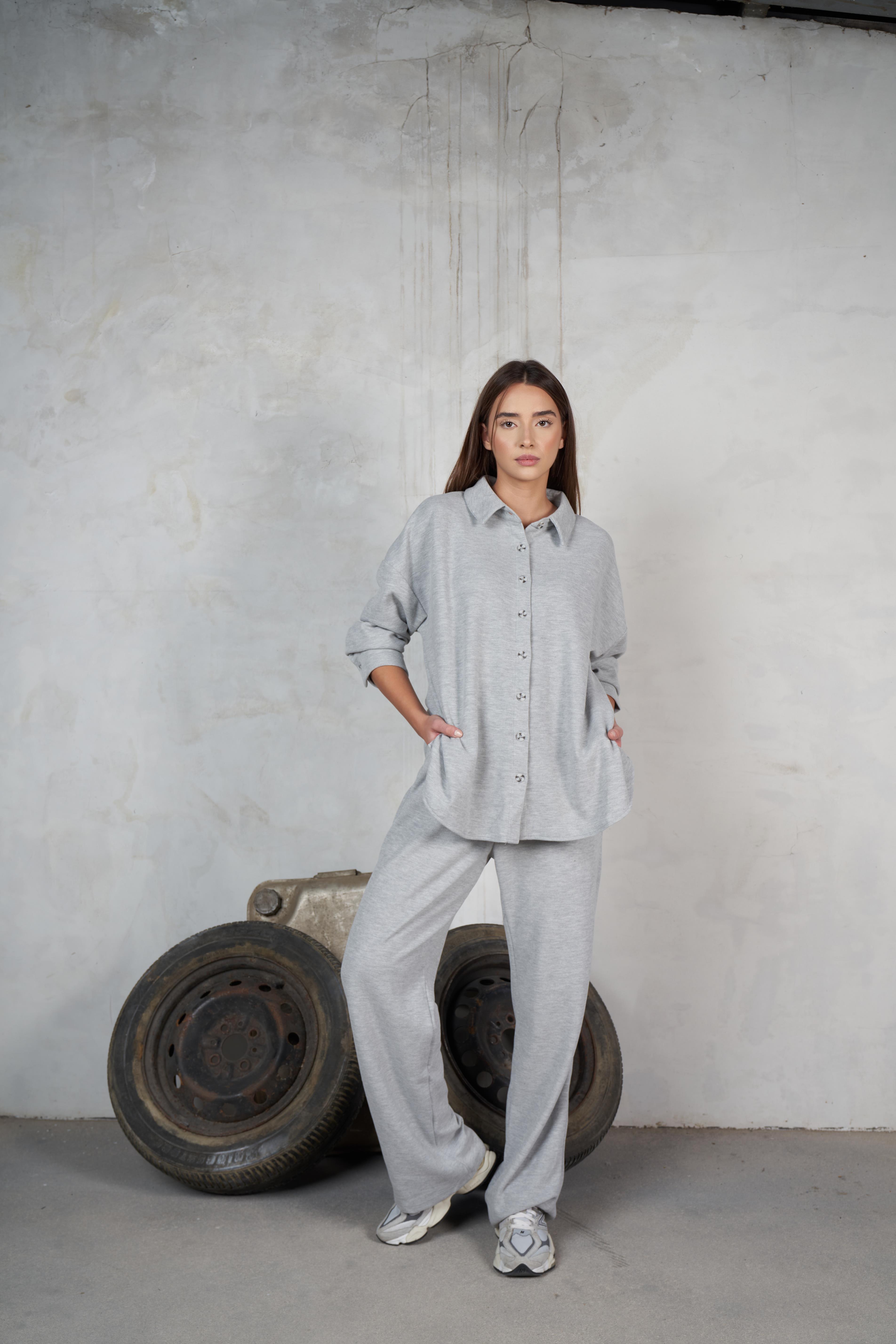 Triko Uzun Kol Gömlek Grimelanj