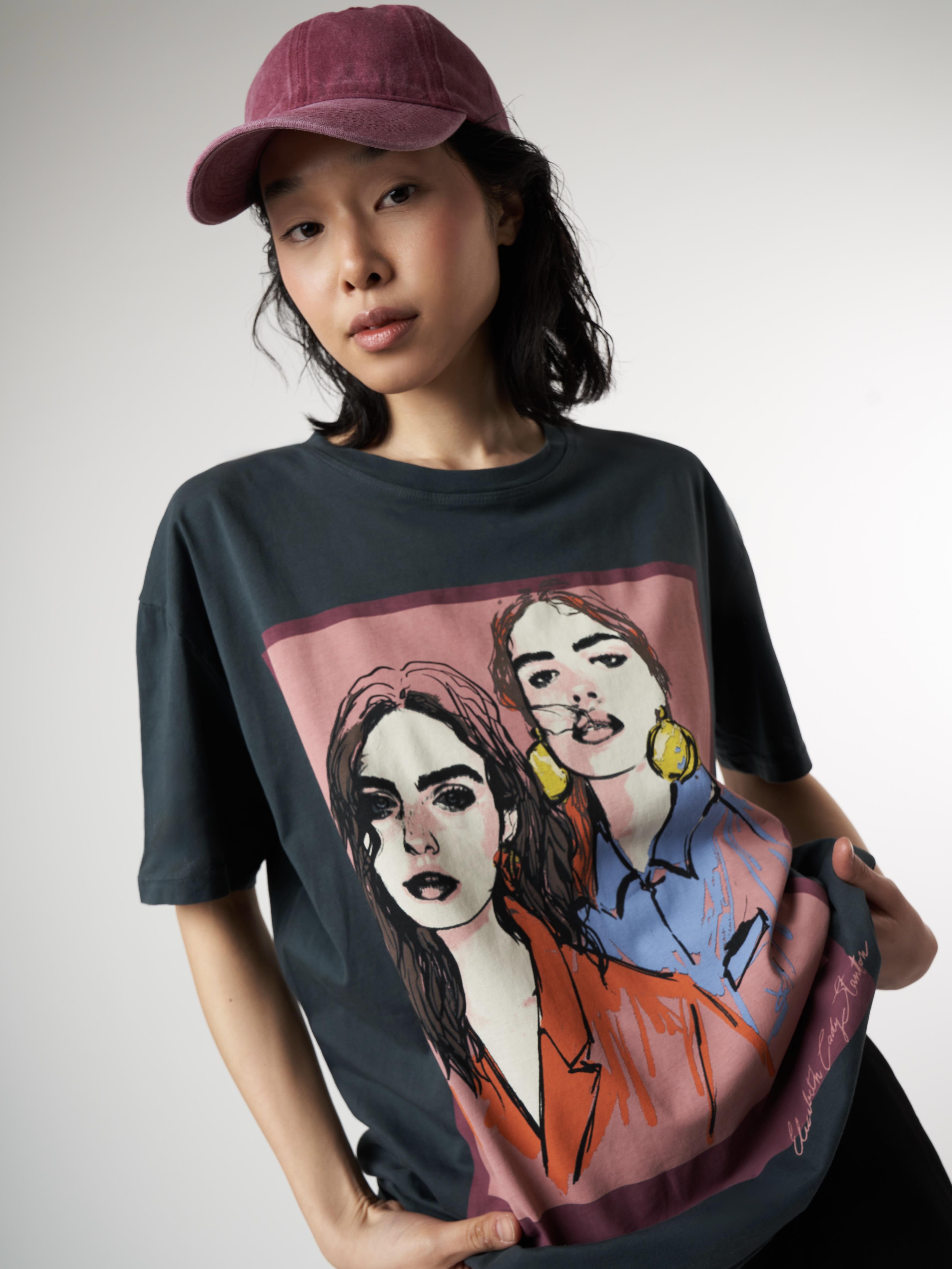Yıkamalı Kısa Kol T-shirt Antrasit