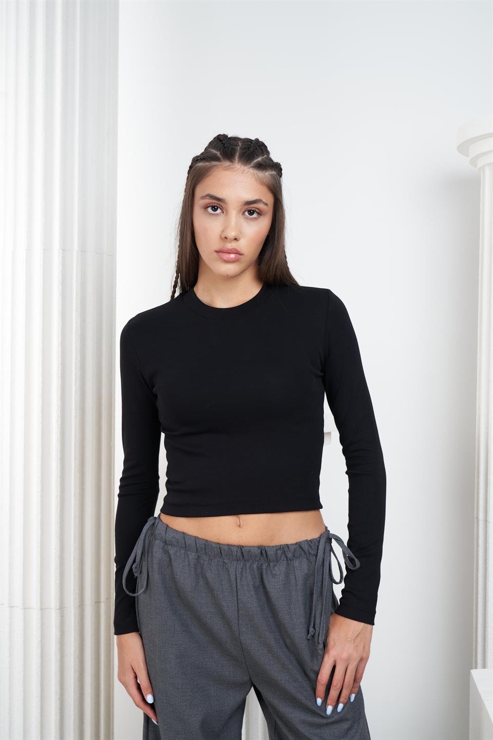 Basic Bluz Siyah