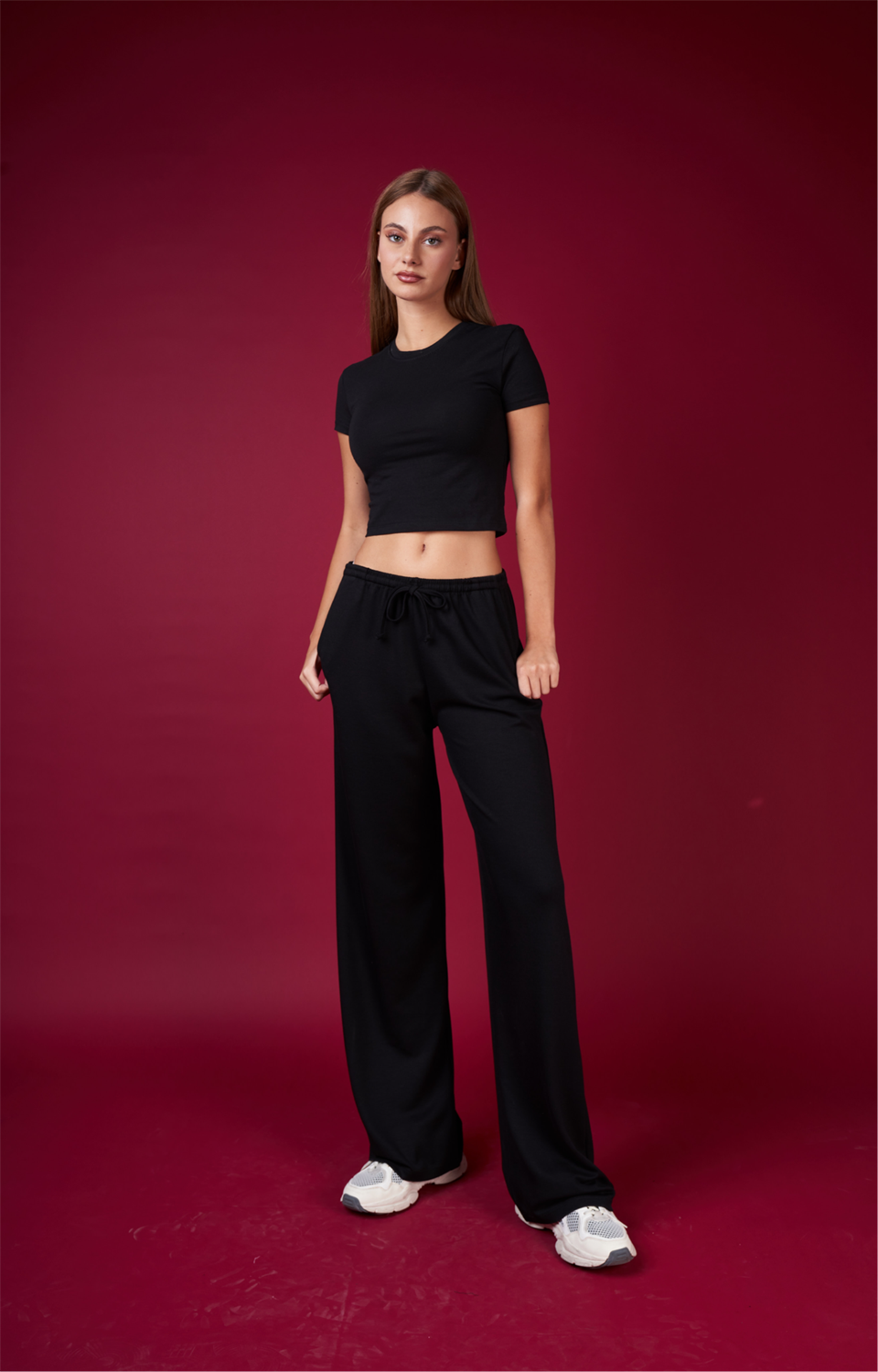 Bol Paça Pantolon Siyah