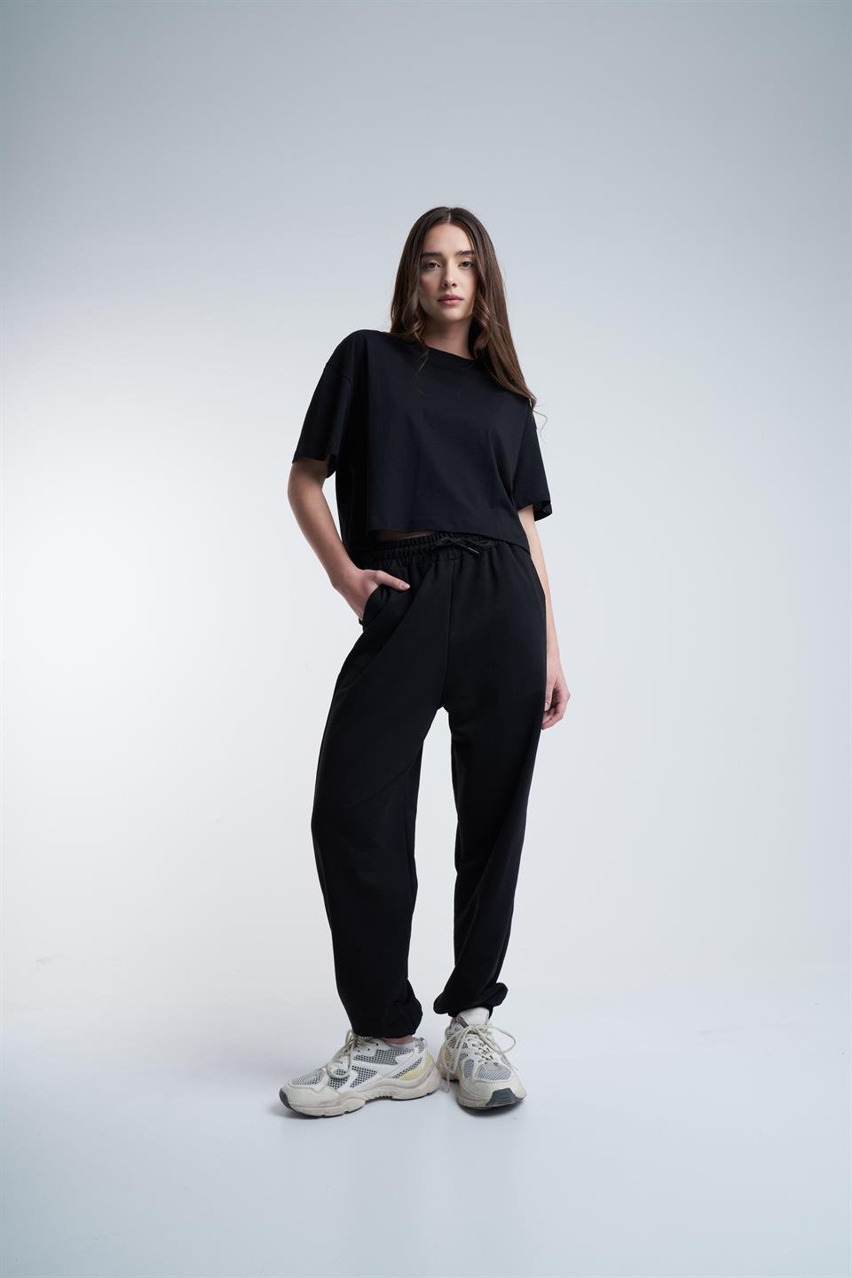 Bel Paça Lastik Basic Eşofman Siyah