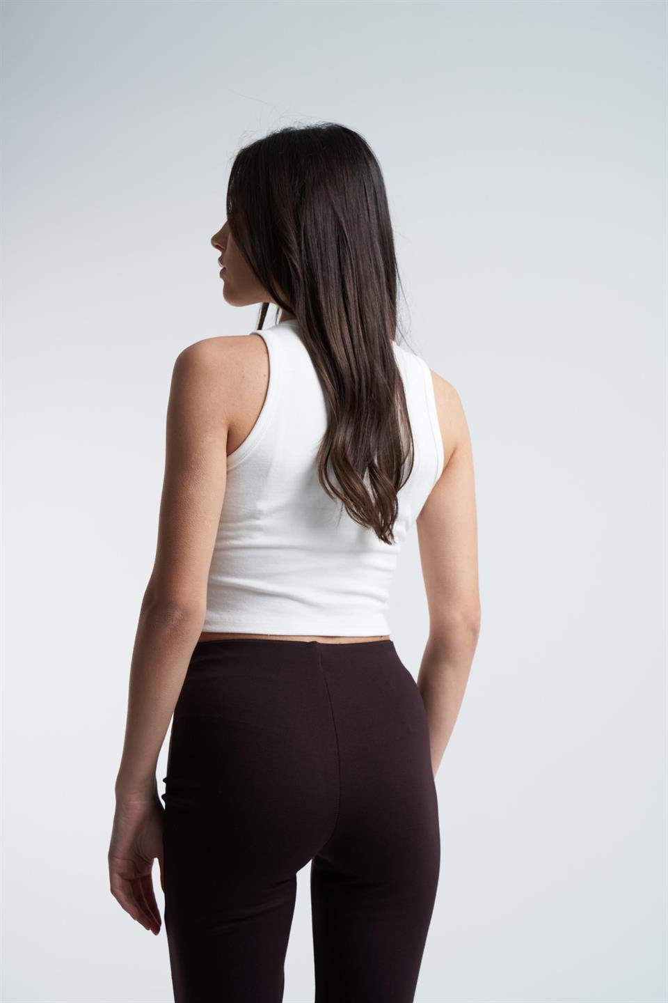 Ayıcık Nakış Baskılı Sıfır Kol Bluz Ekru