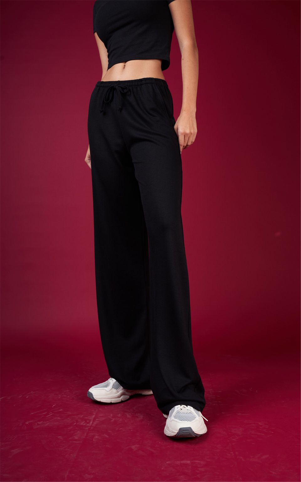 Bol Paça Pantolon Siyah