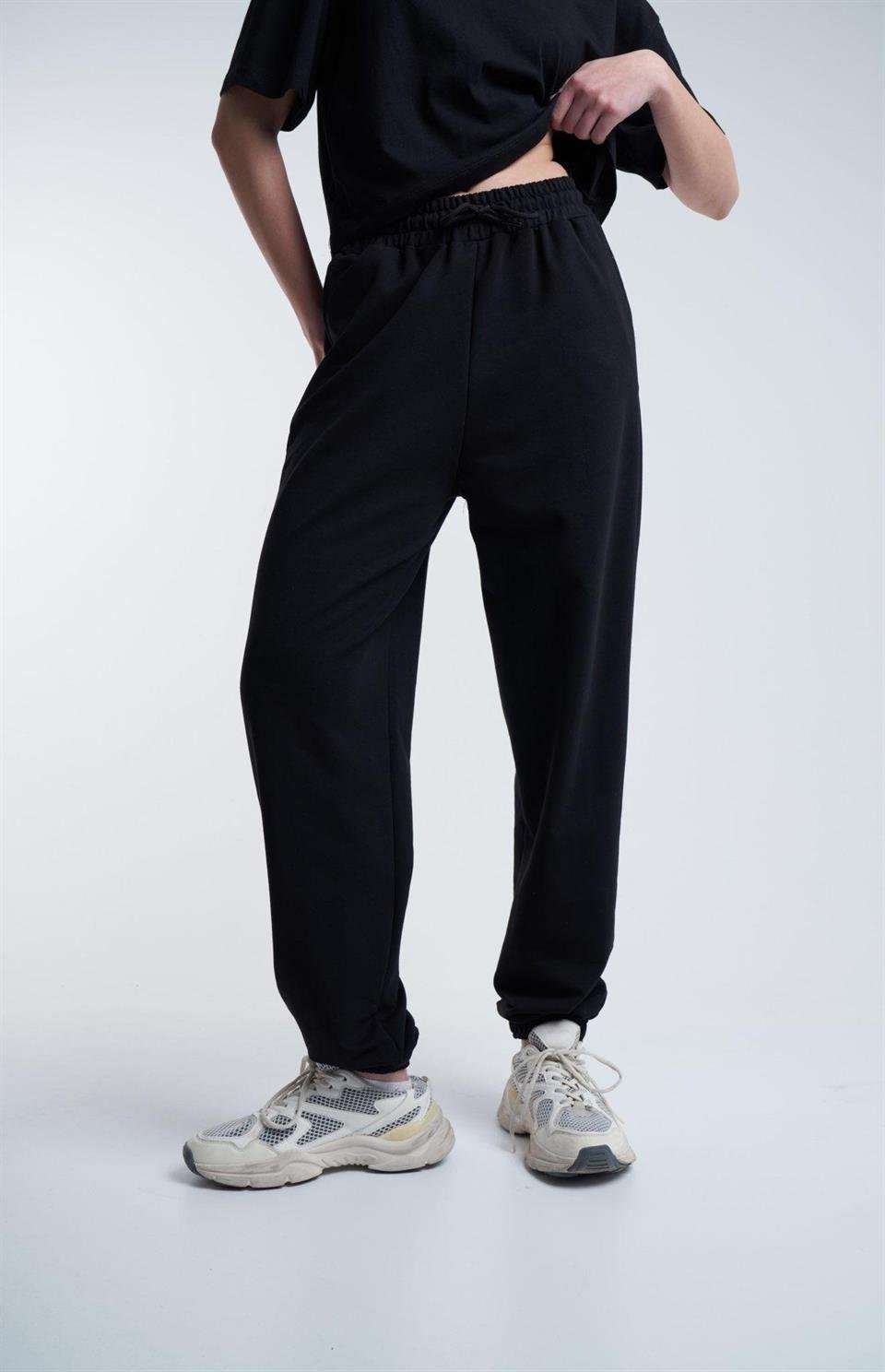 Bel Paça Lastik Basic Eşofman Siyah