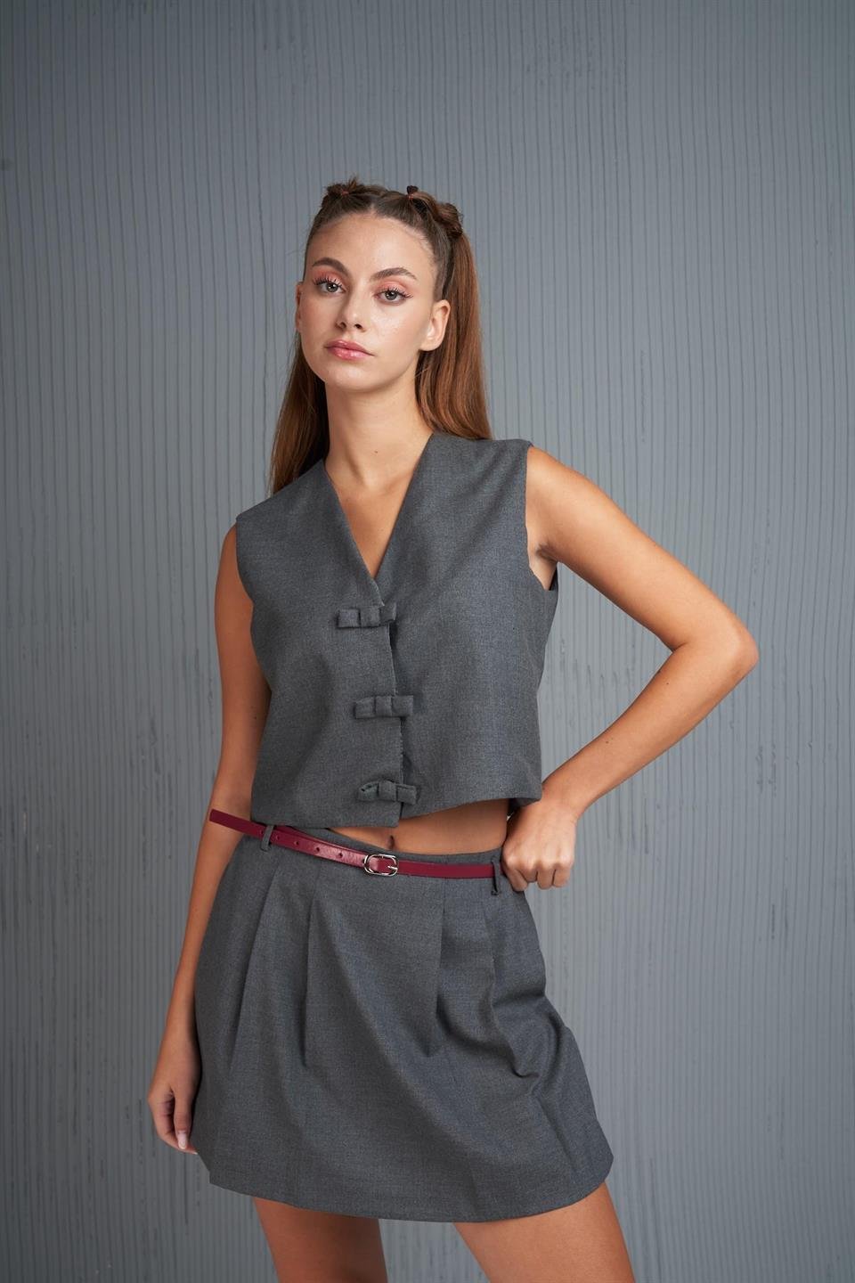 Astarlı Yelek Antrasit