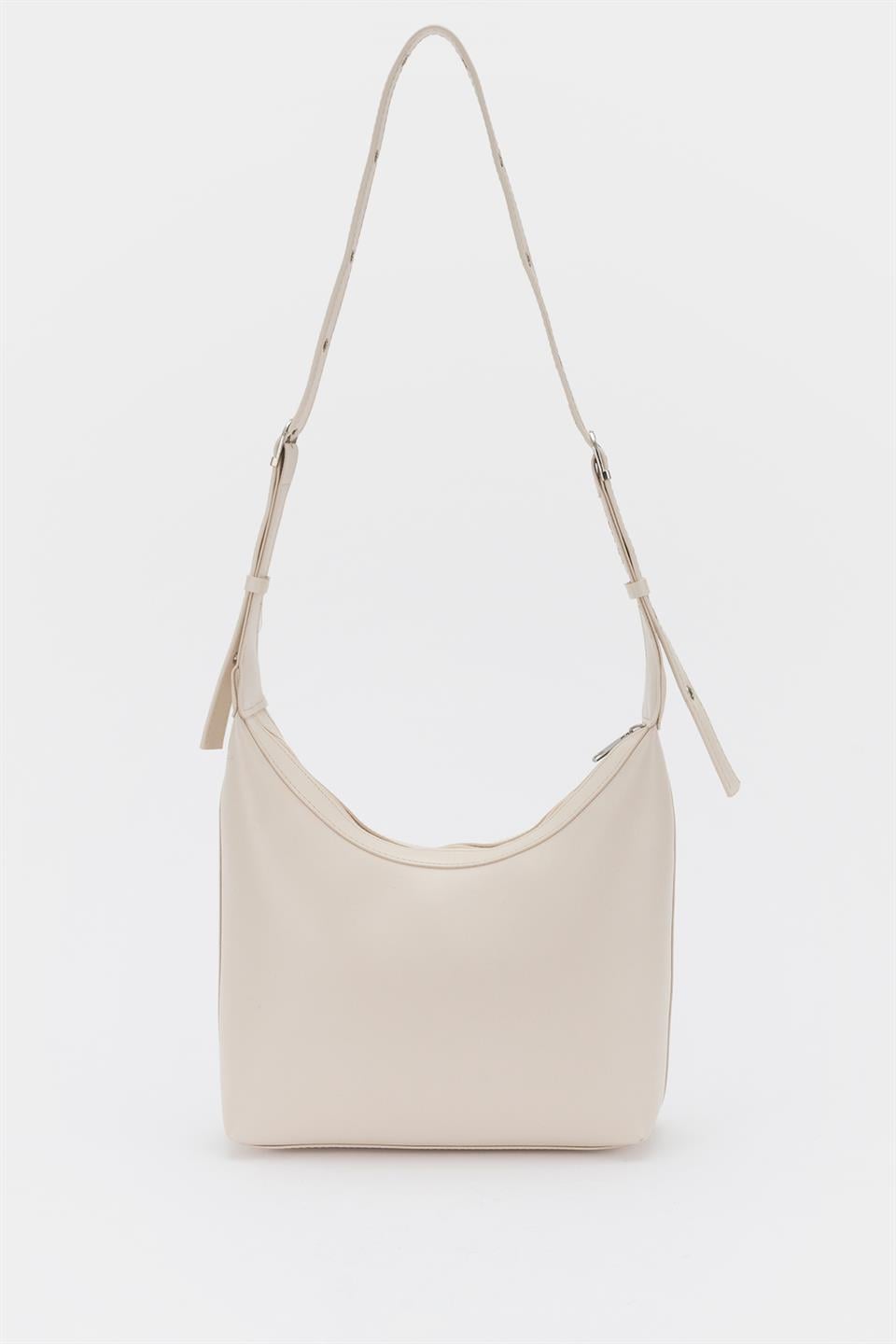 Ayarlanabilir Askılı Omuz Çantası Ekru