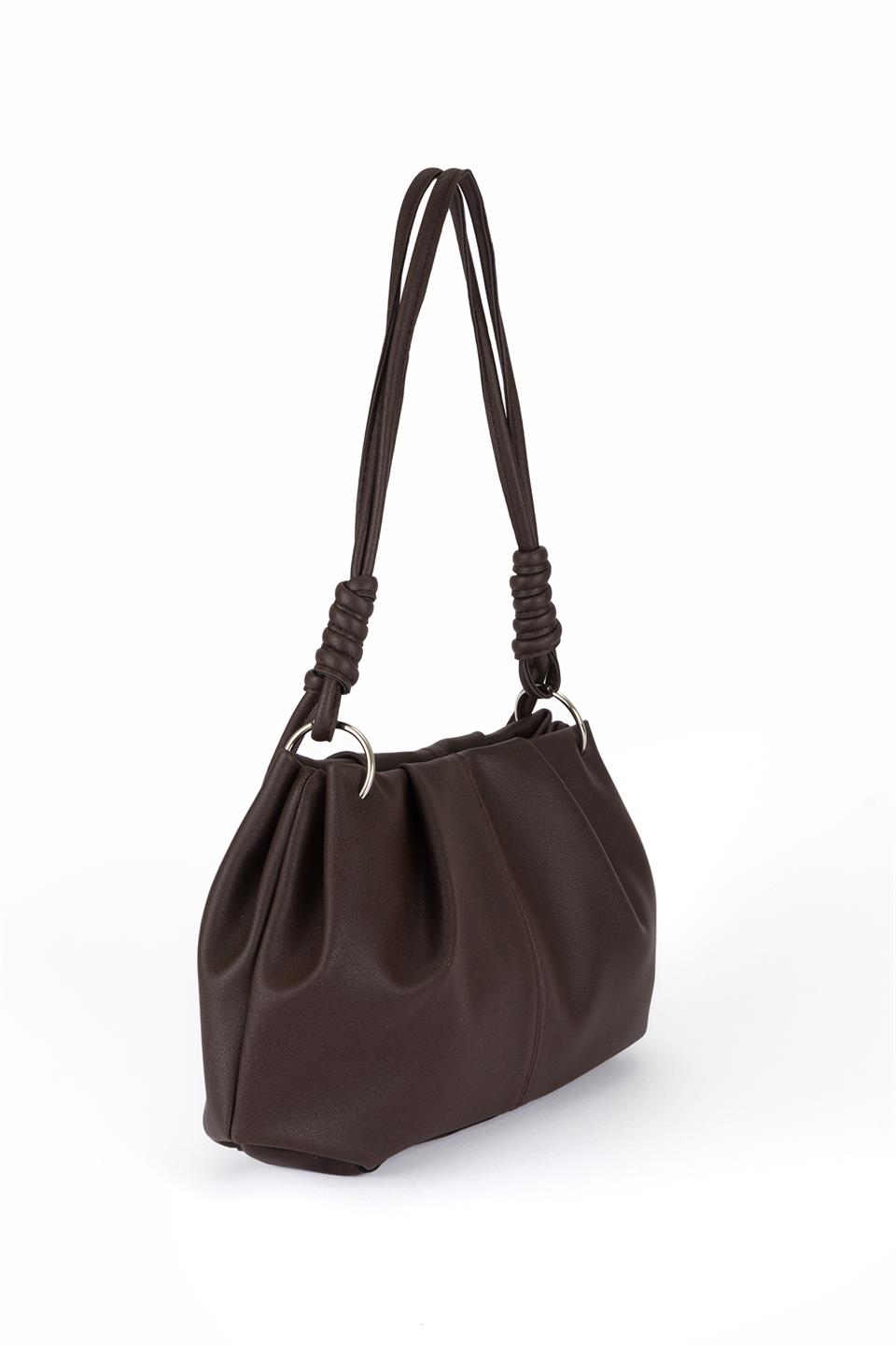 Bağlama Detaylı Omuz Çantası Kahve