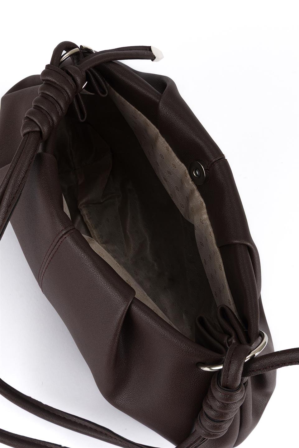 Bağlama Detaylı Omuz Çantası Kahve