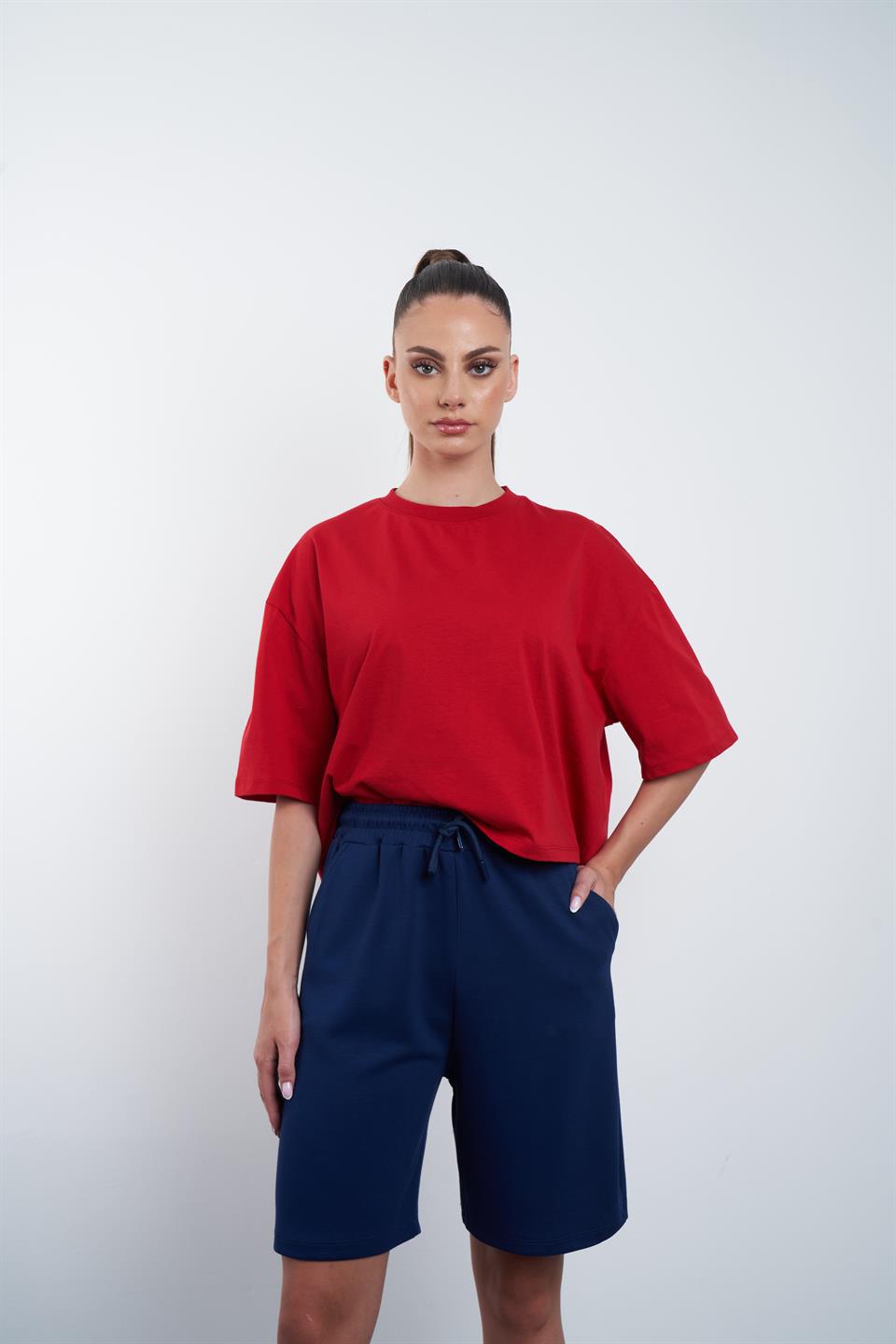 Basic Bermuda Şort Lacivert