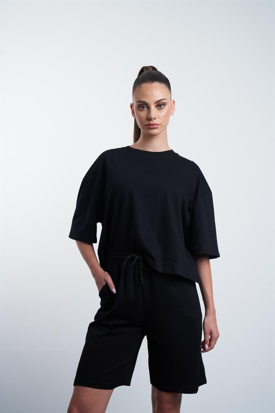 Basic Bermuda Şort Siyah