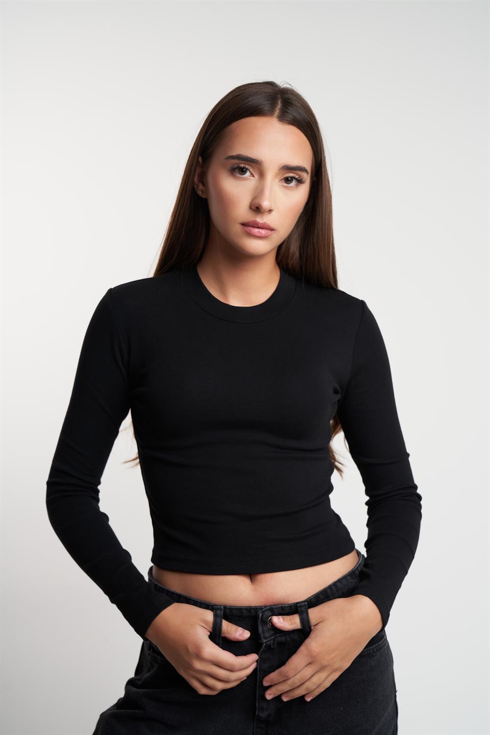 Basic Bluz Siyah