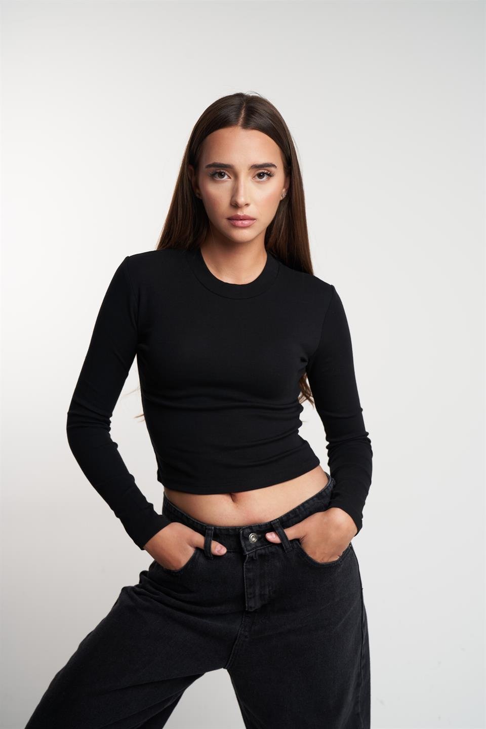 Basic Bluz Siyah