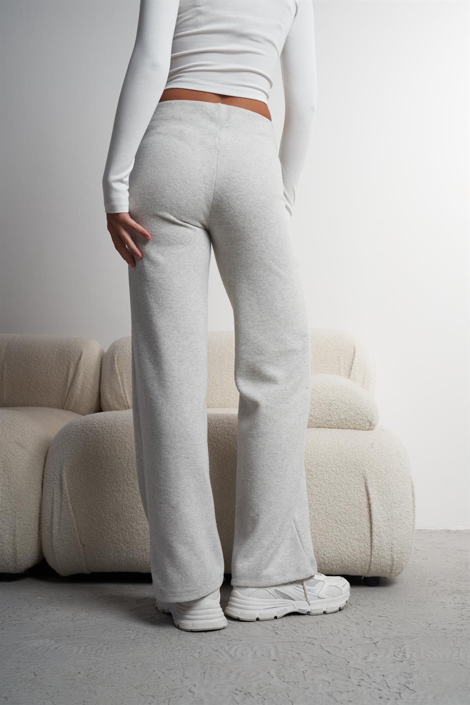 Basic Bol Paça Triko Pantolon Karmelanj