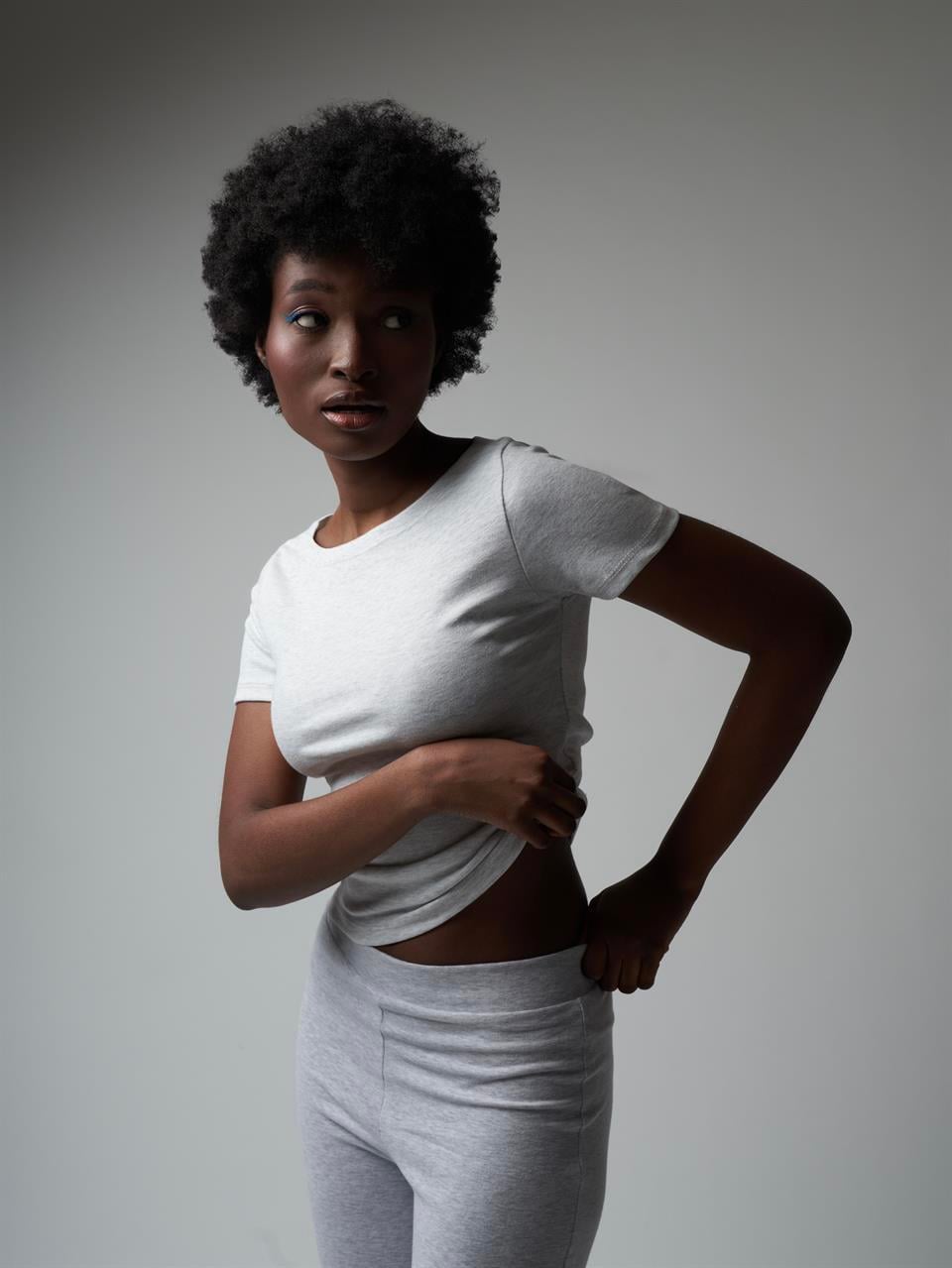 Basic Kısa Kol Bluz Karmelanj