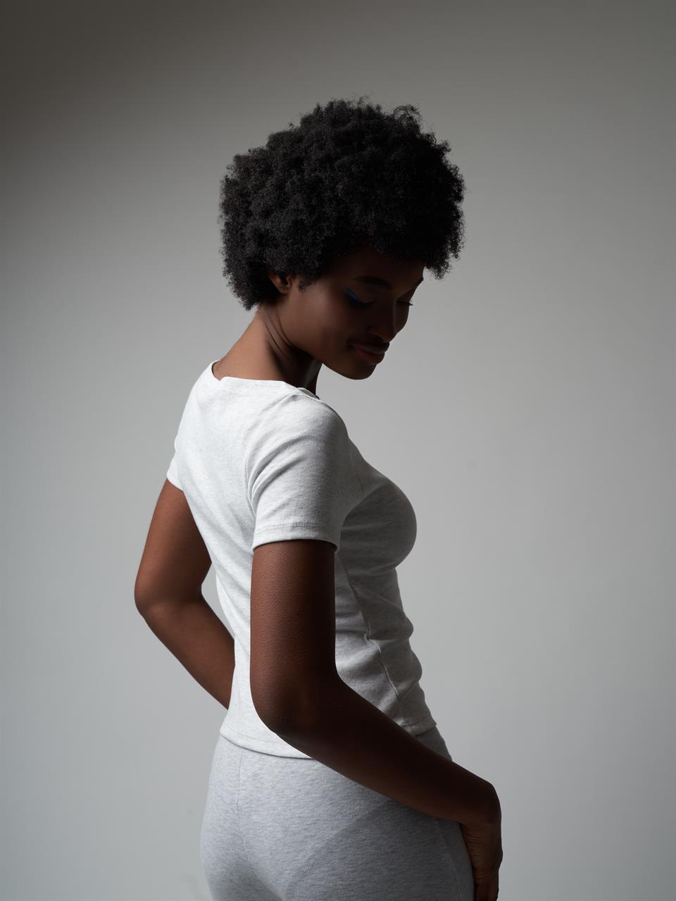 Basic Kısa Kol Bluz Karmelanj