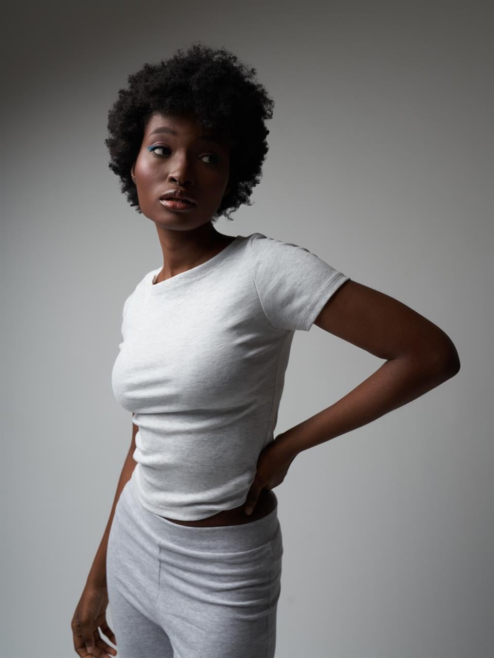 Basic Kısa Kol Bluz Karmelanj