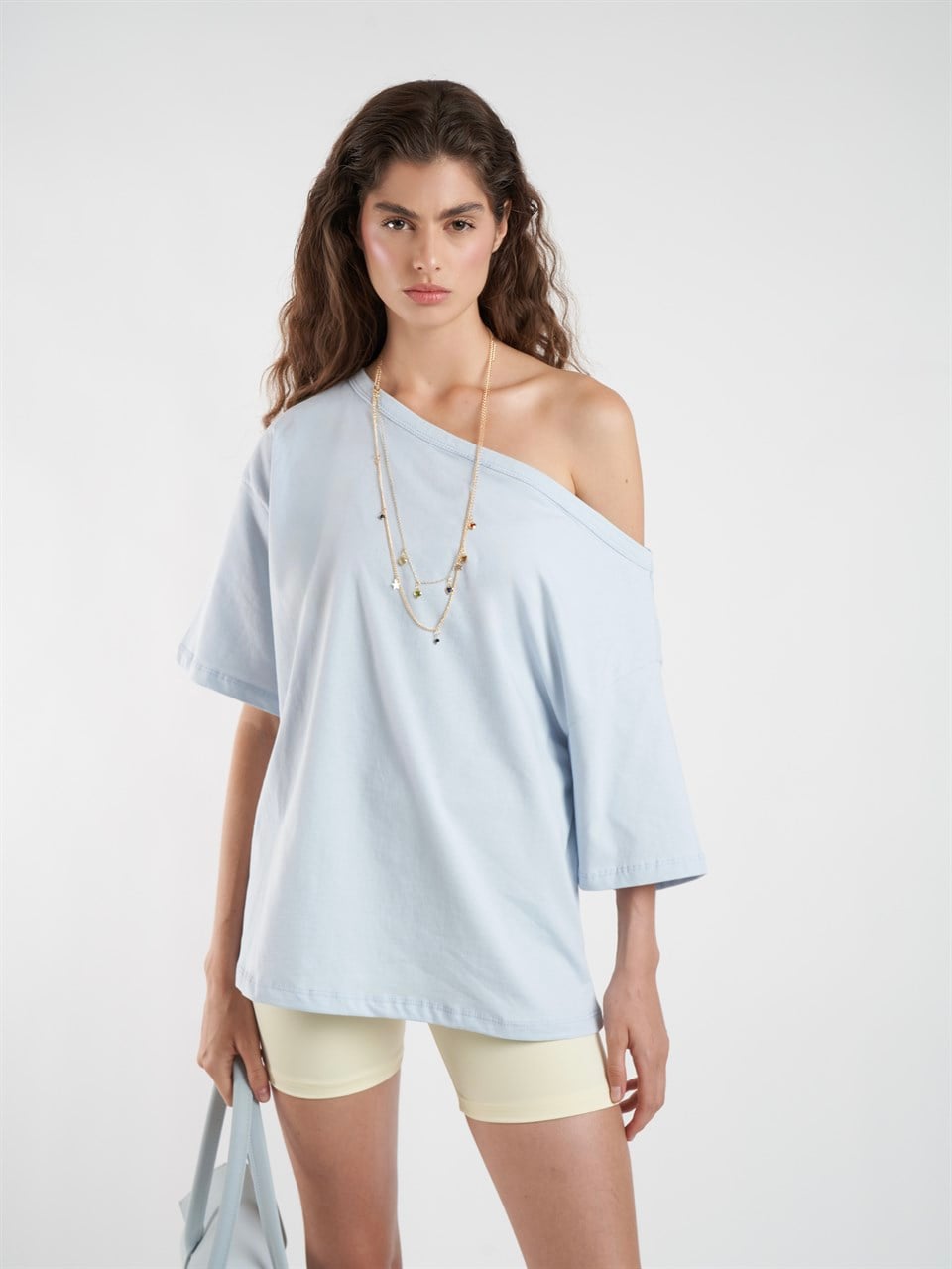 Basic Kısa Kol T-shirt Bebe Mavi