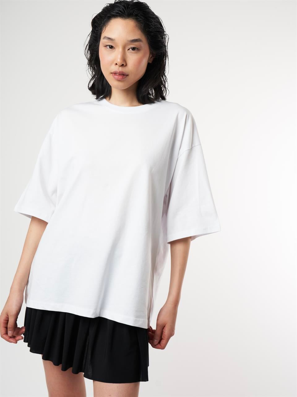 Basic Kısa Kol T-shirt Beyaz