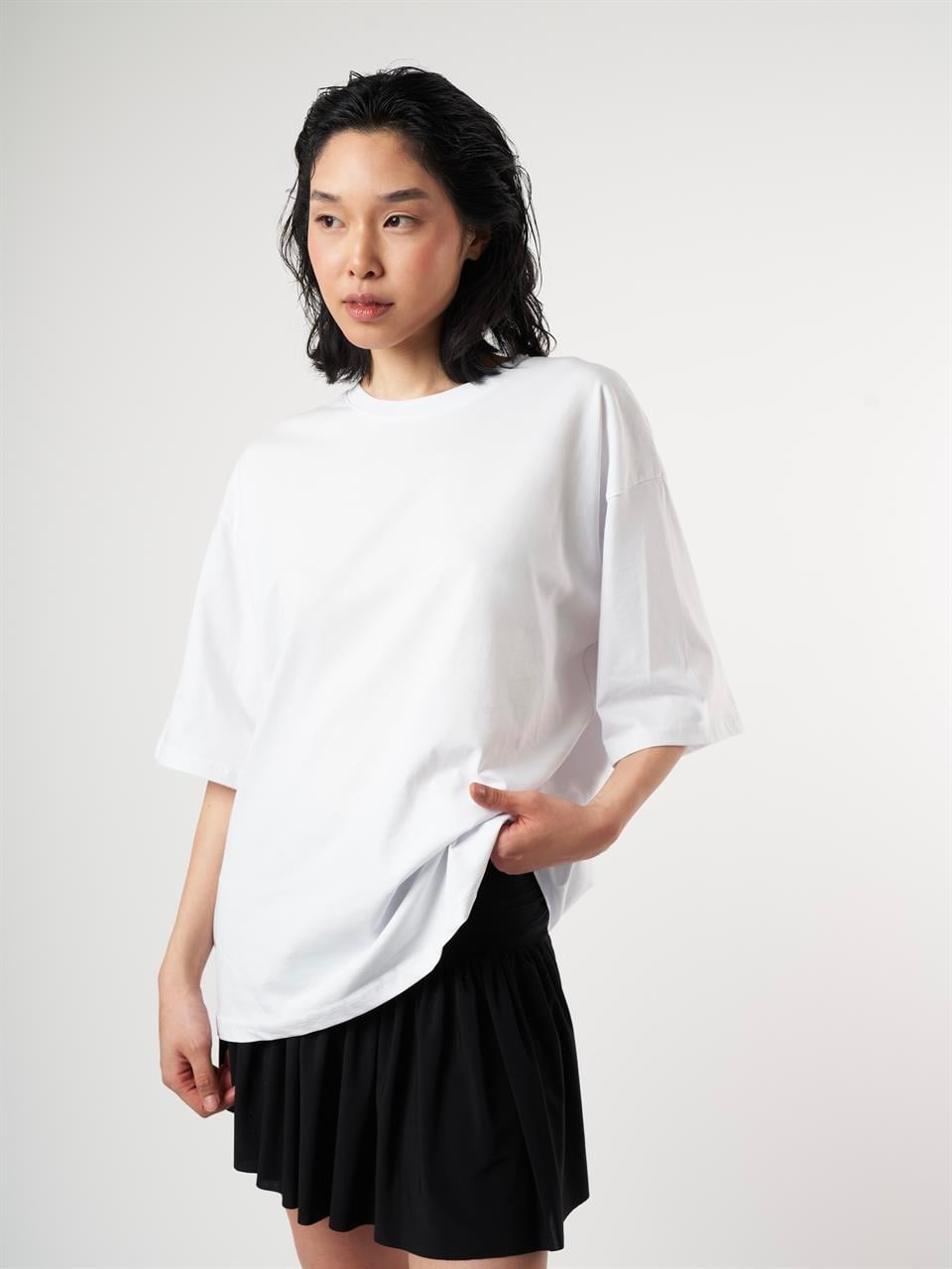 Basic Kısa Kol T-shirt Beyaz