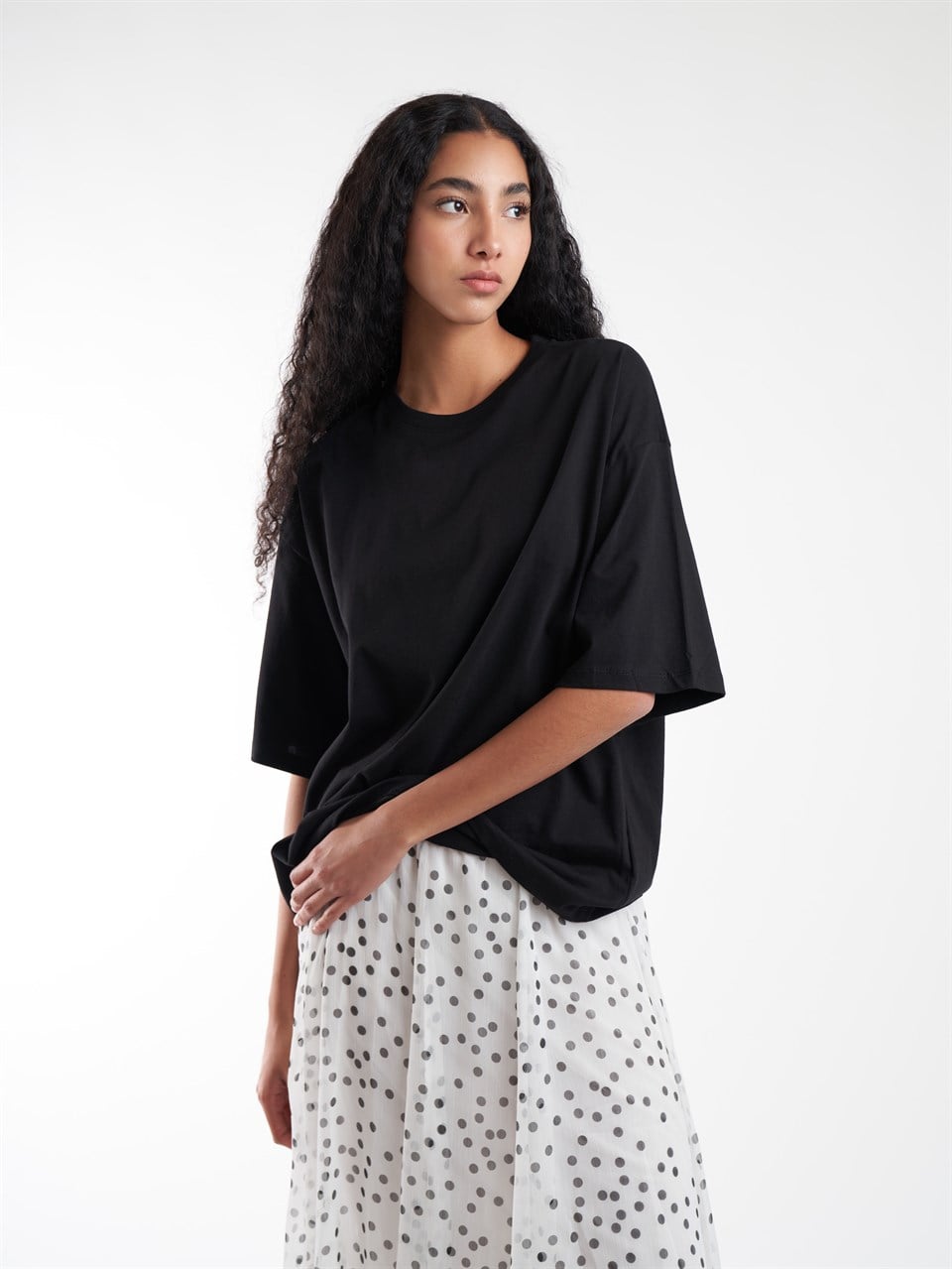 Basic Kısa Kol T-shirt Siyah