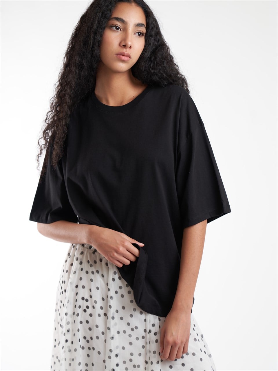 Basic Kısa Kol T-shirt Siyah