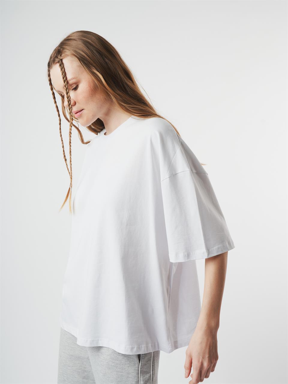 Basic Kısa T-shirt Beyaz