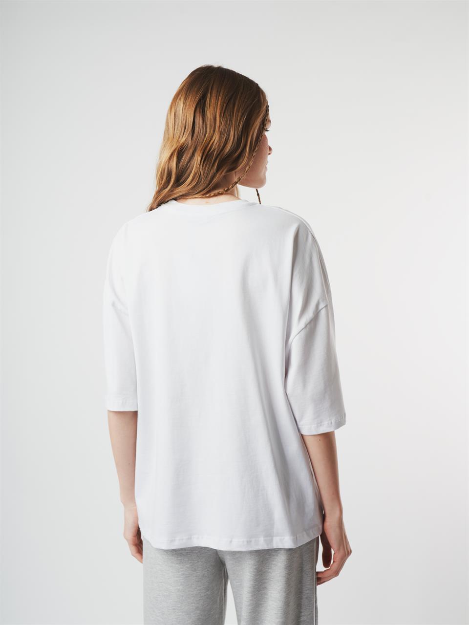 Basic Kısa T-shirt Beyaz