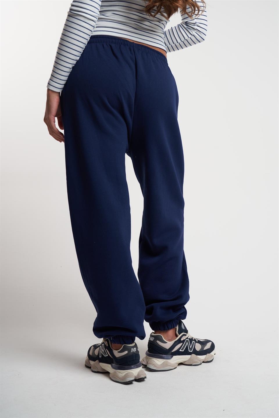 Basic Şardonlu Eşofman Altı Lacivert