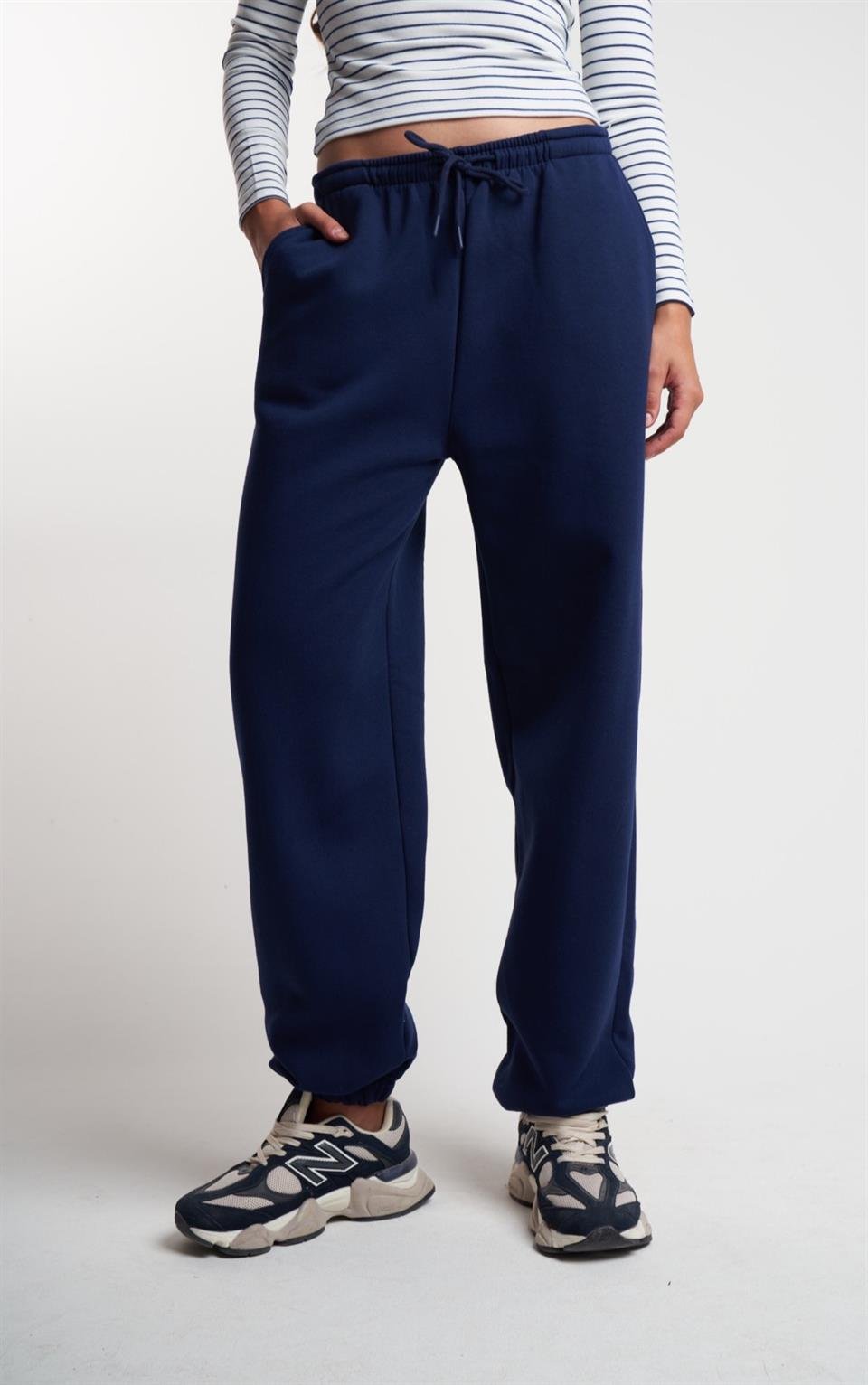 Basic Şardonlu Eşofman Altı Lacivert