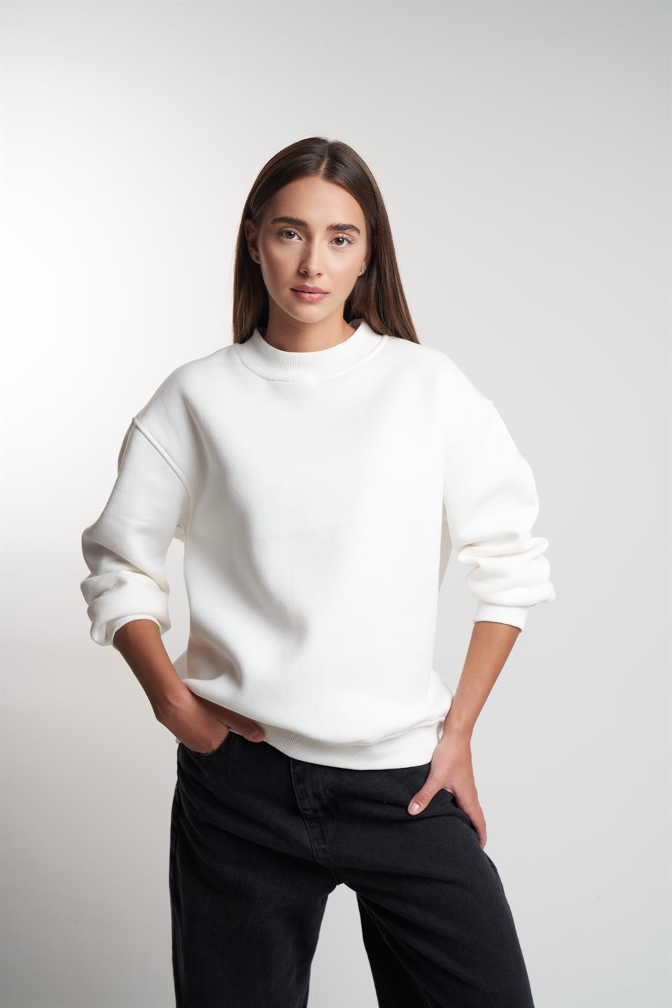Basic Sweatshirt Ekru