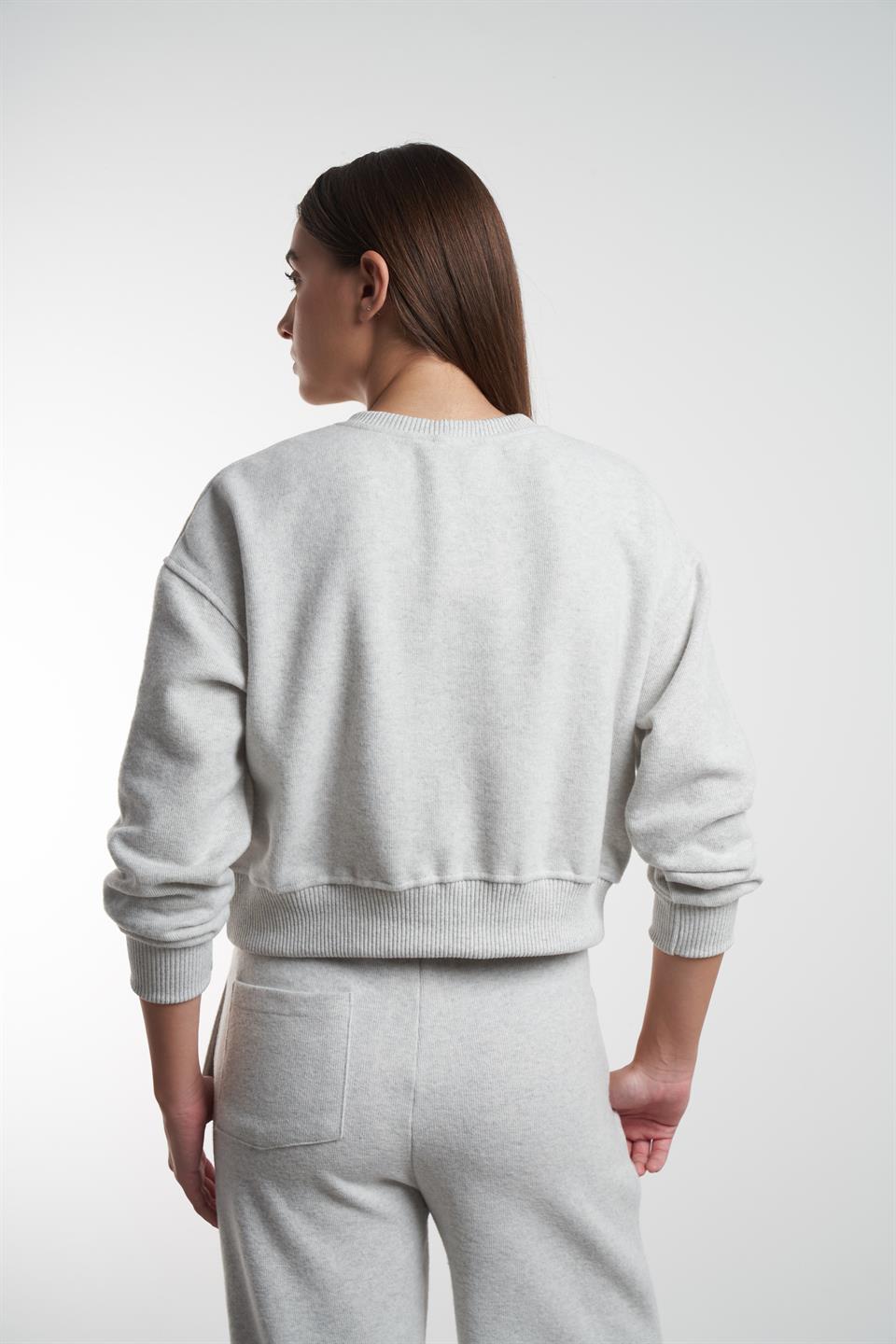 Basic Triko Sweatshirt Karmelanj