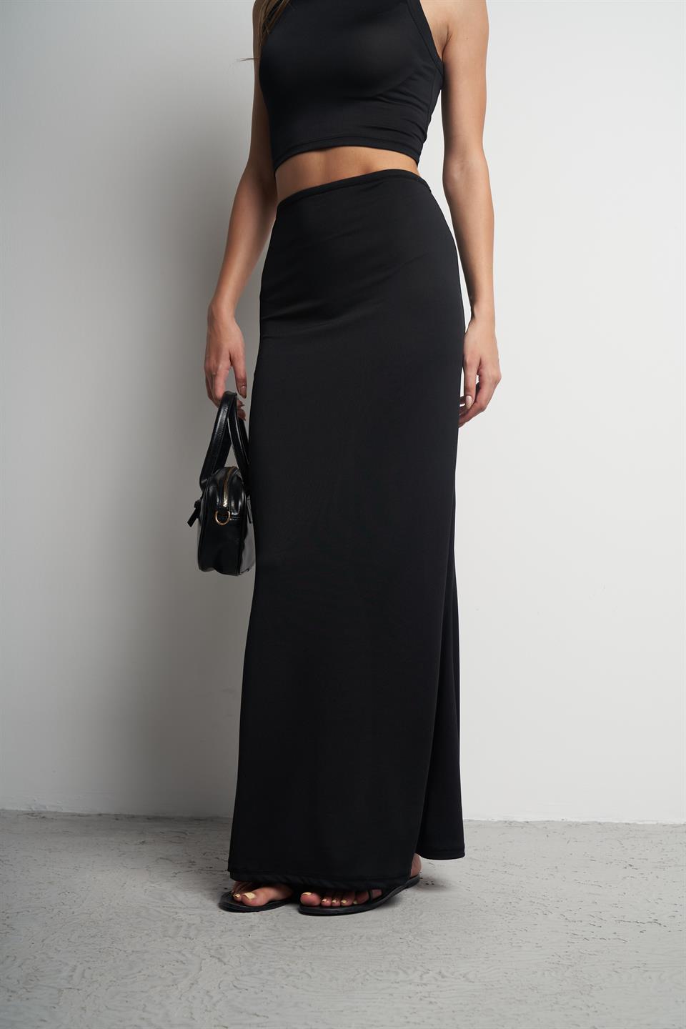 Basic Uzun Etek Siyah