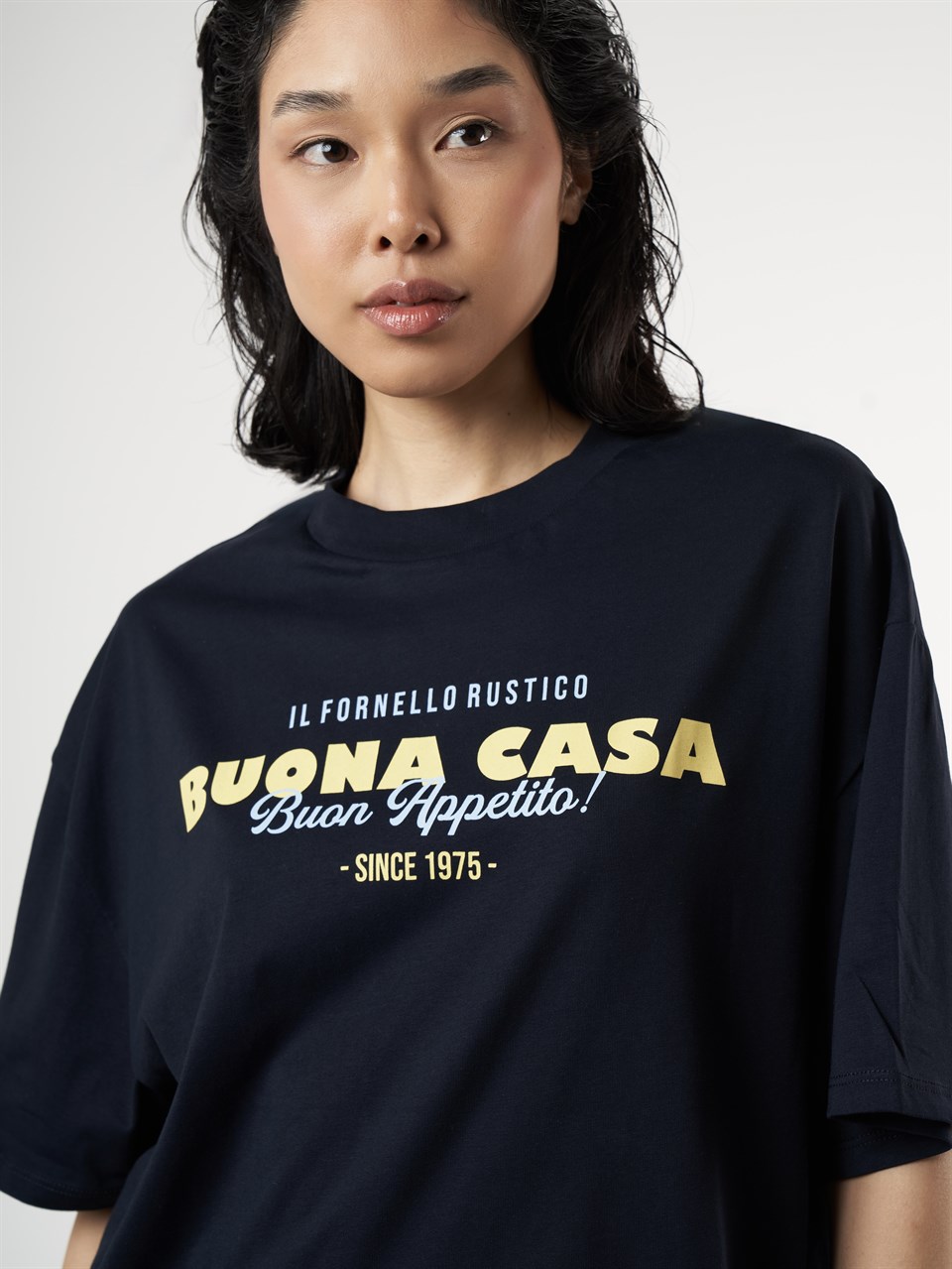 Baskılı Kısa Kol T-shirt Lacivert