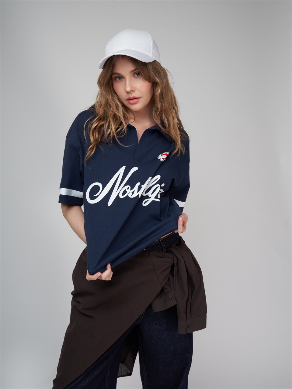 Baskılı Kısa Kol T-shirt Lacivert