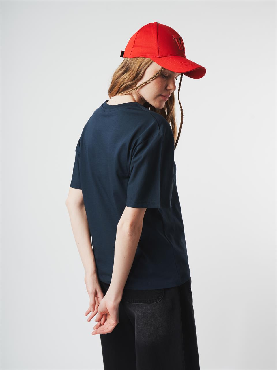 Baskılı Kısa Kol T-shirt Lacivert