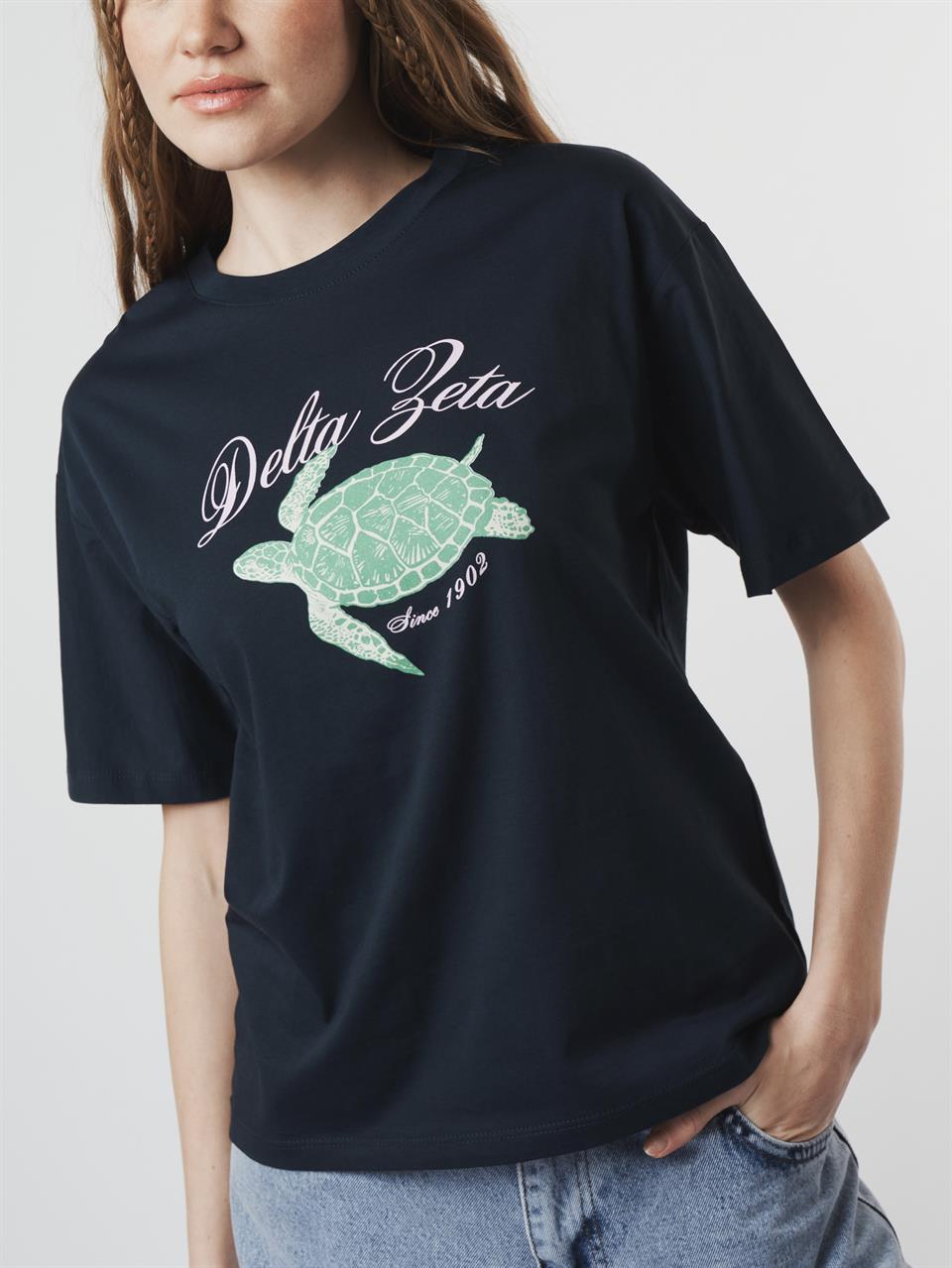 Baskılı Kısa Kol T-shirt Lacivert