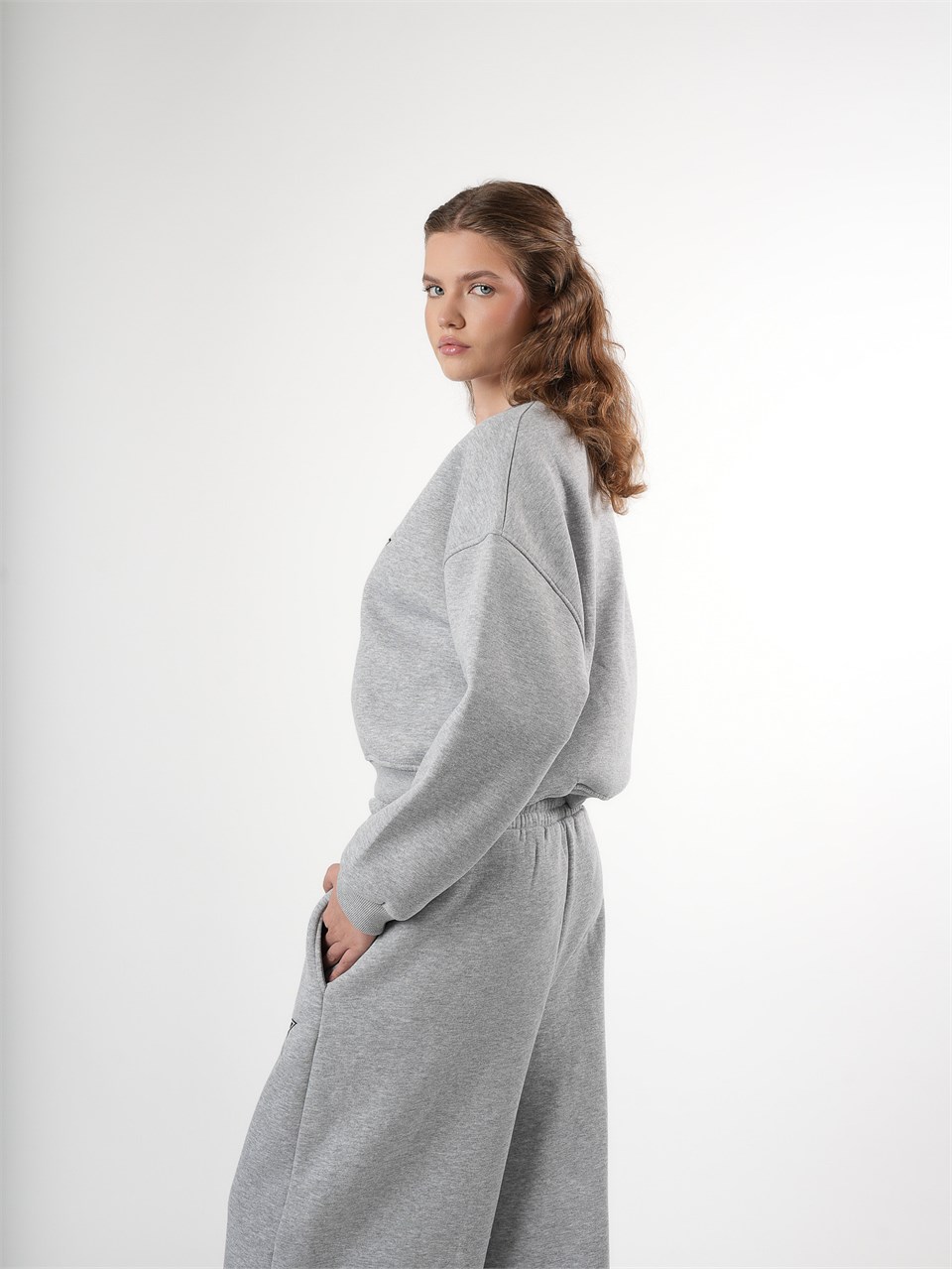 Baskılı Kısa Sweatshirt Grimelanj