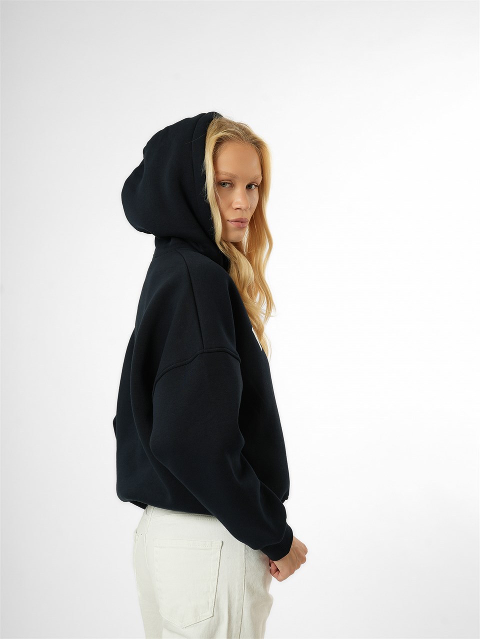 Baskılı Sweatshirt Lacivert