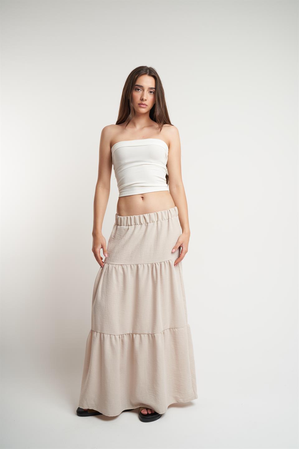 Bel Lastik Ayrobin Uzun Etek Taş