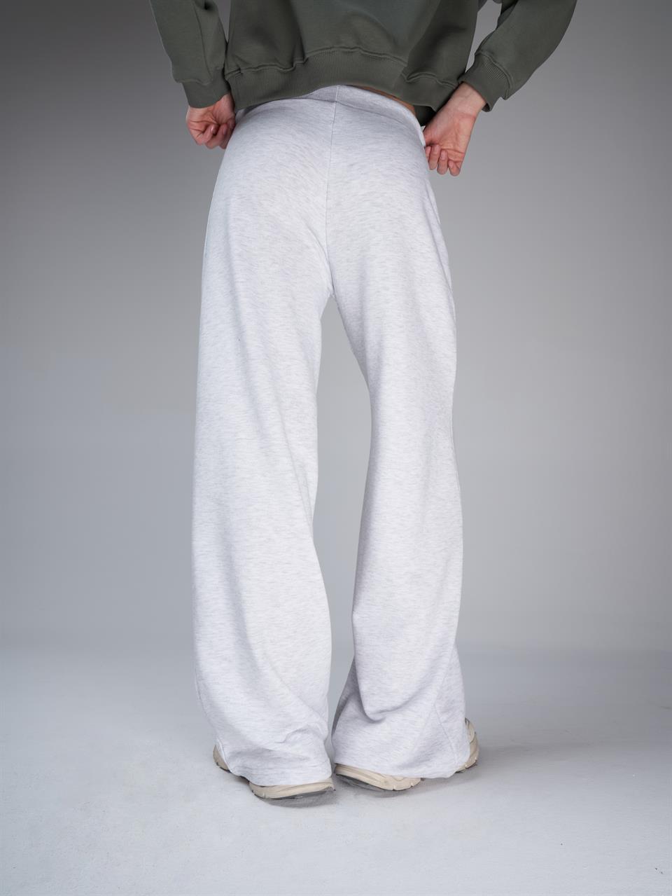 Bel Lastik Bağlama Bol Paça Pantolon Karmelanj